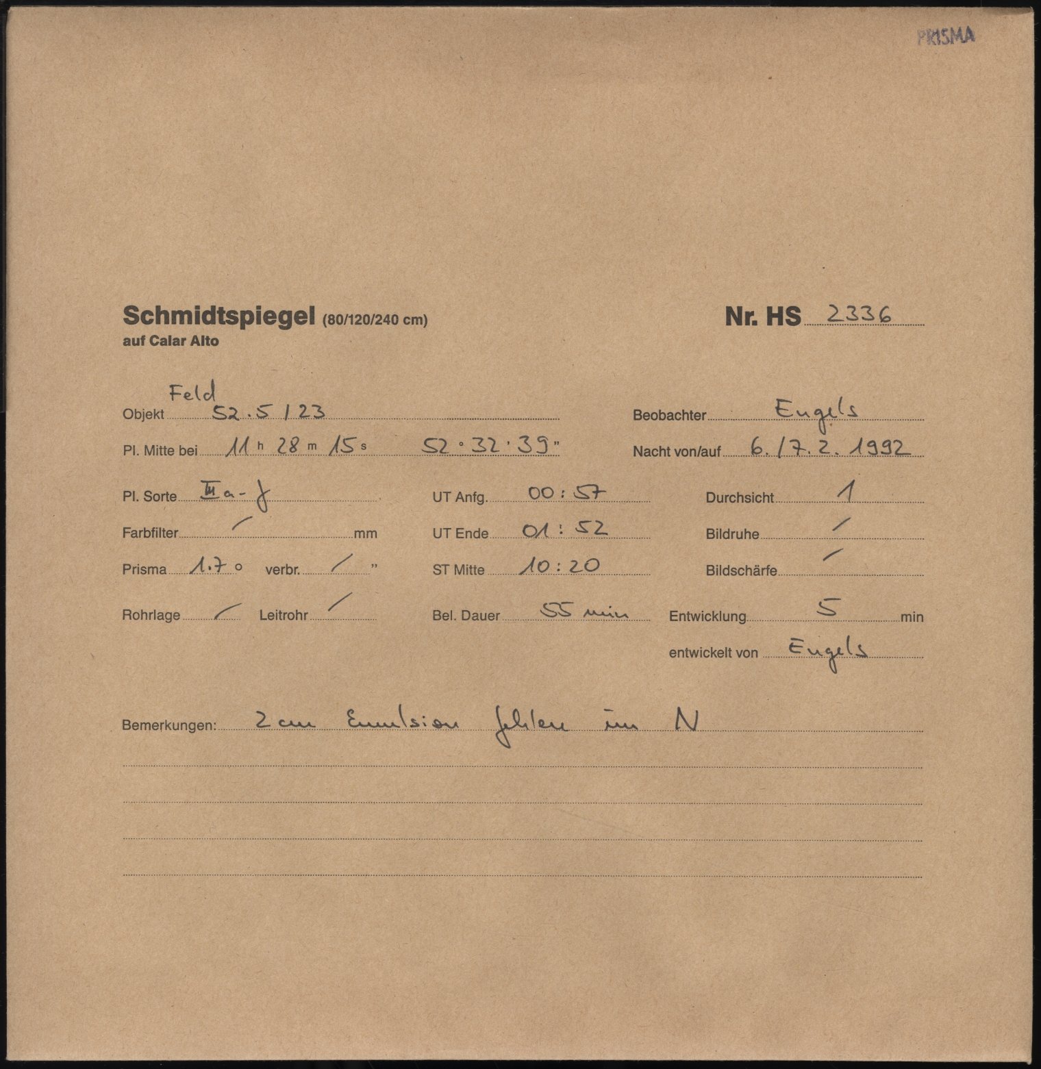 Plattenhuelle HS02336