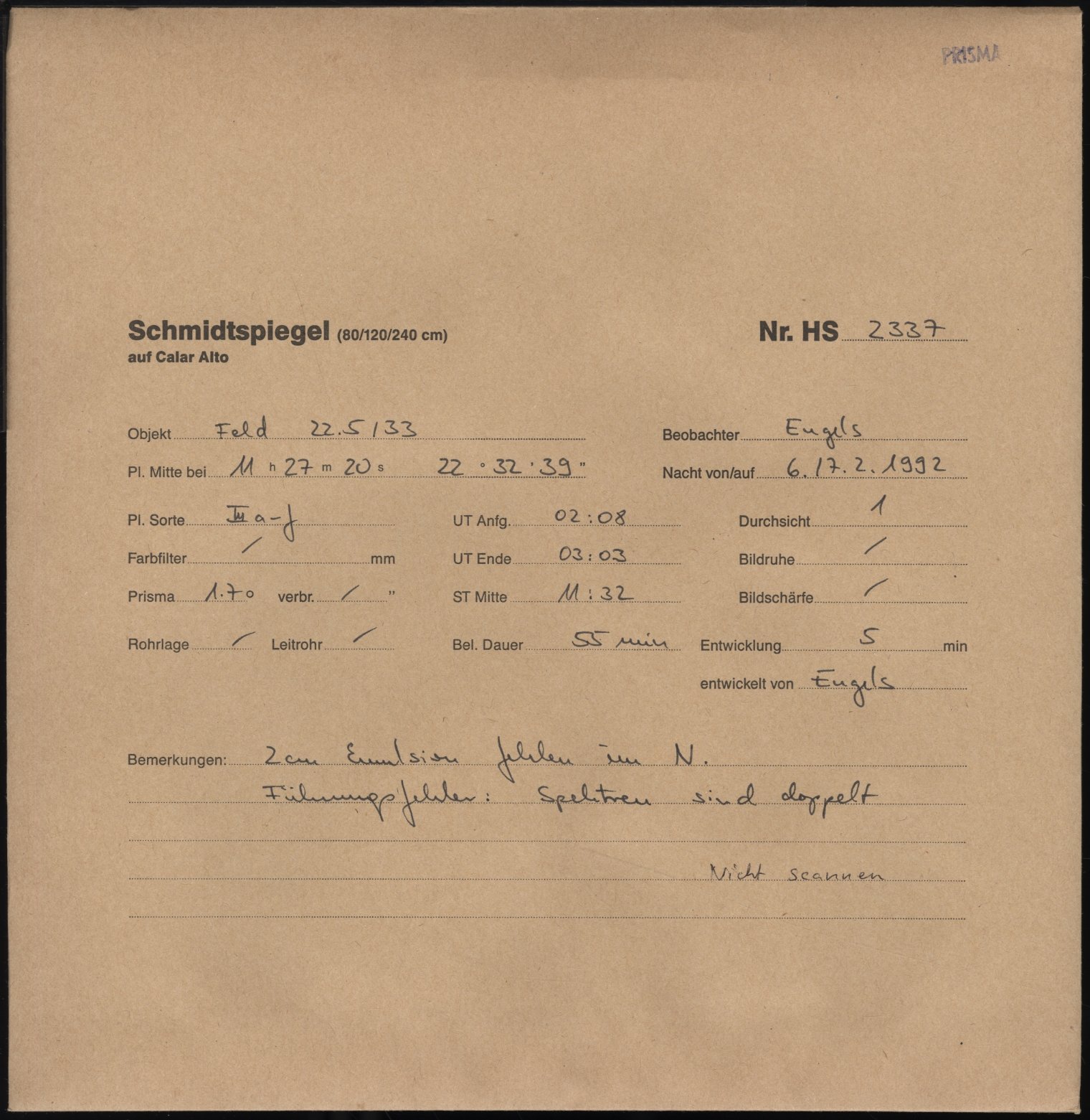 Plattenhuelle HS02337