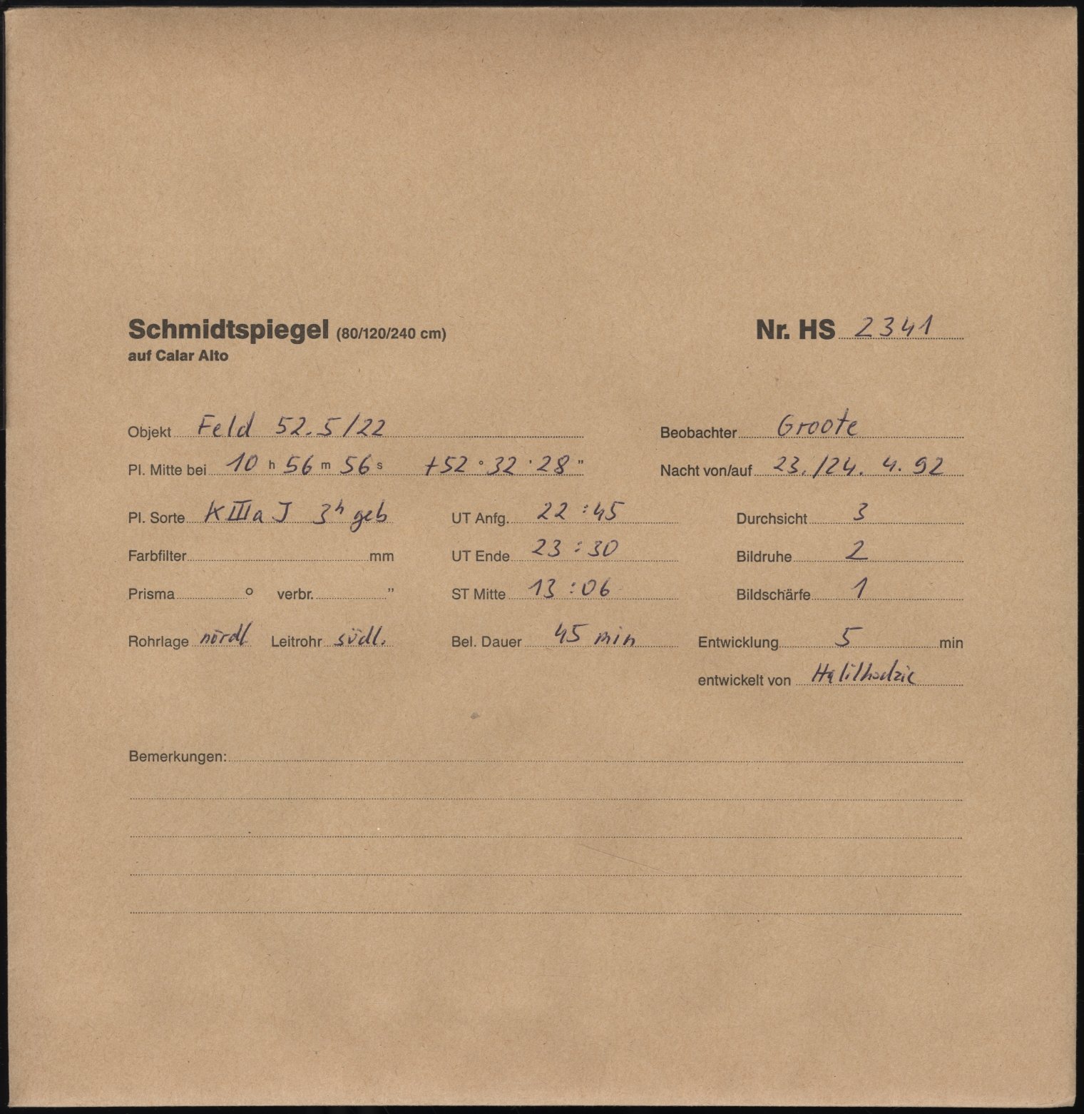 Plattenhuelle HS02341