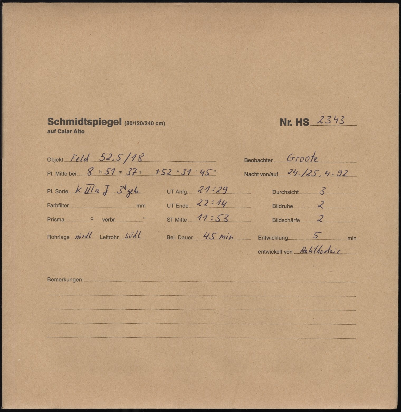 Plattenhuelle HS02343