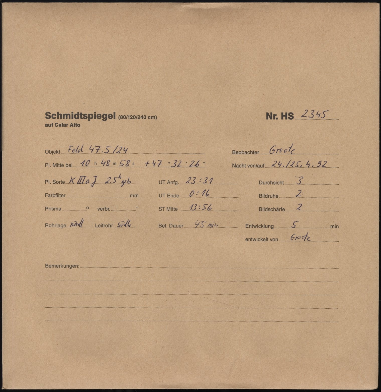 Plattenhuelle HS02345