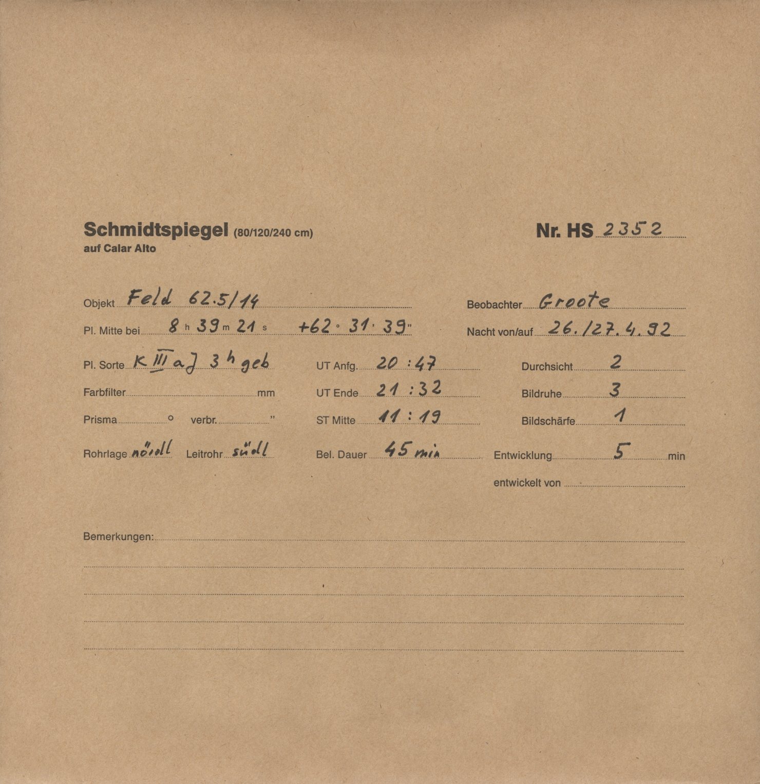 Plattenhuelle HS02352