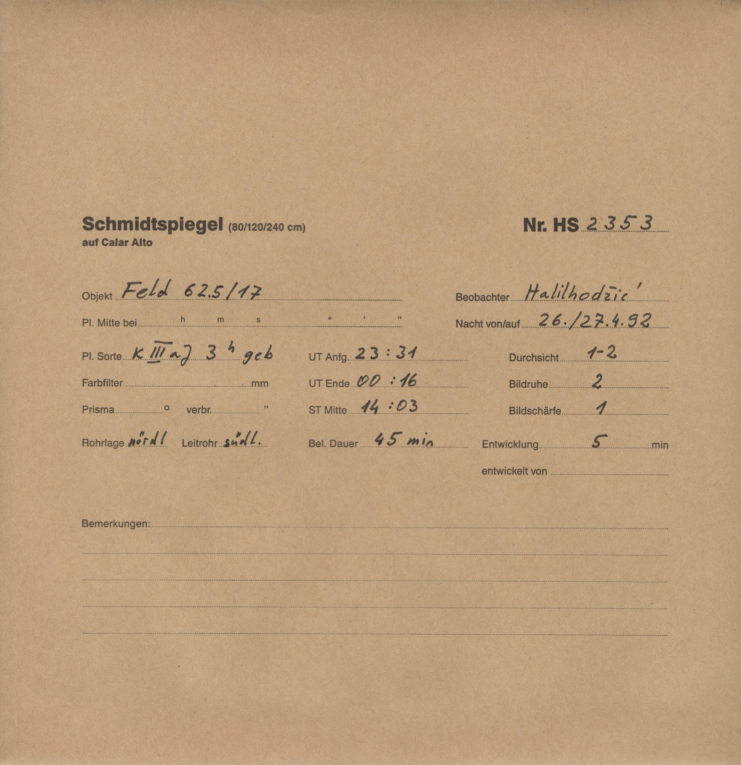 Plattenhuelle HS02353