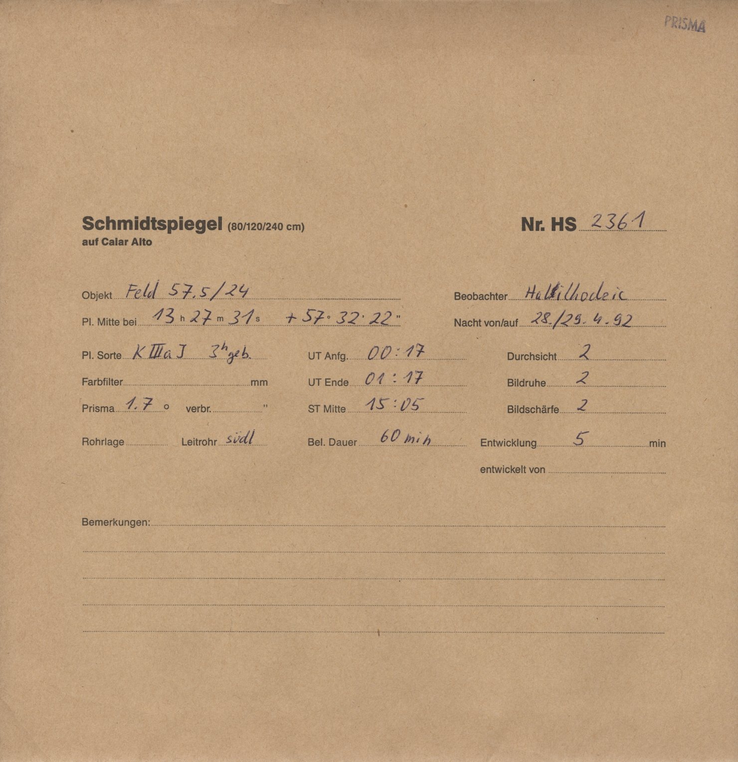 Plattenhuelle HS02361