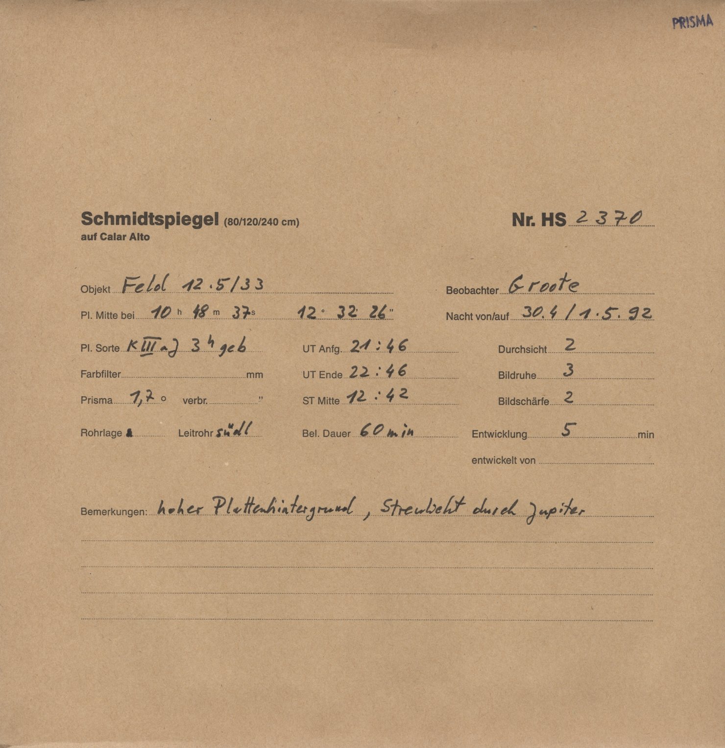 Plattenhuelle HS02370