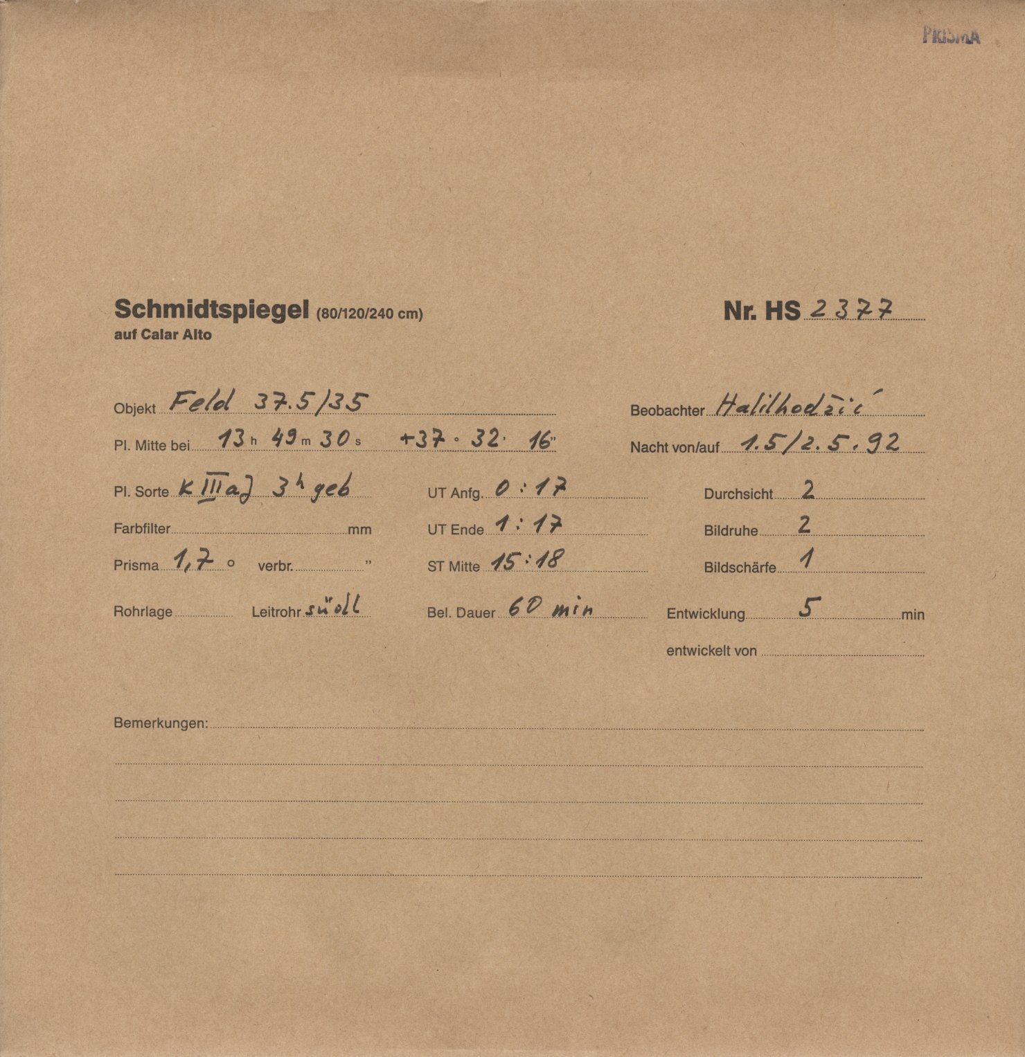 Plattenhuelle HS02377