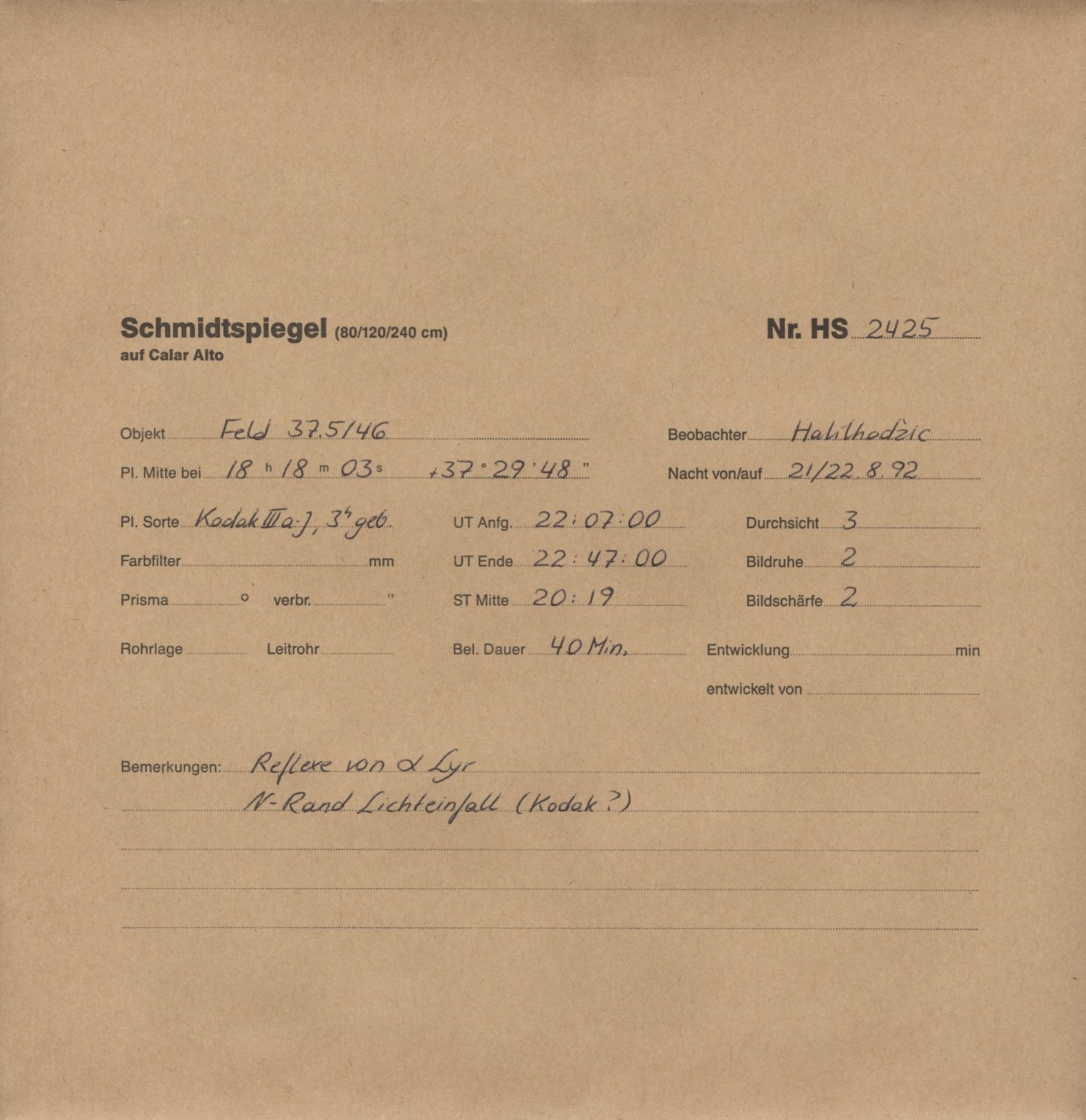 Plattenhuelle HS02425
