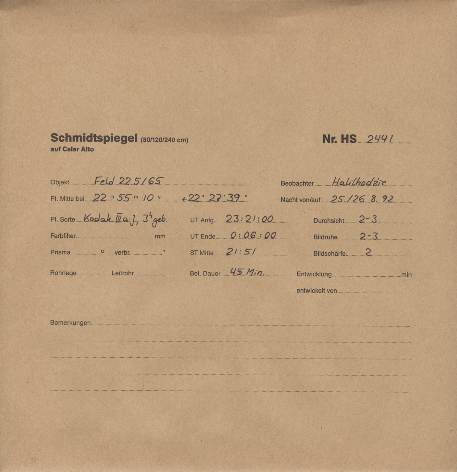 Plattenhuelle HS02441
