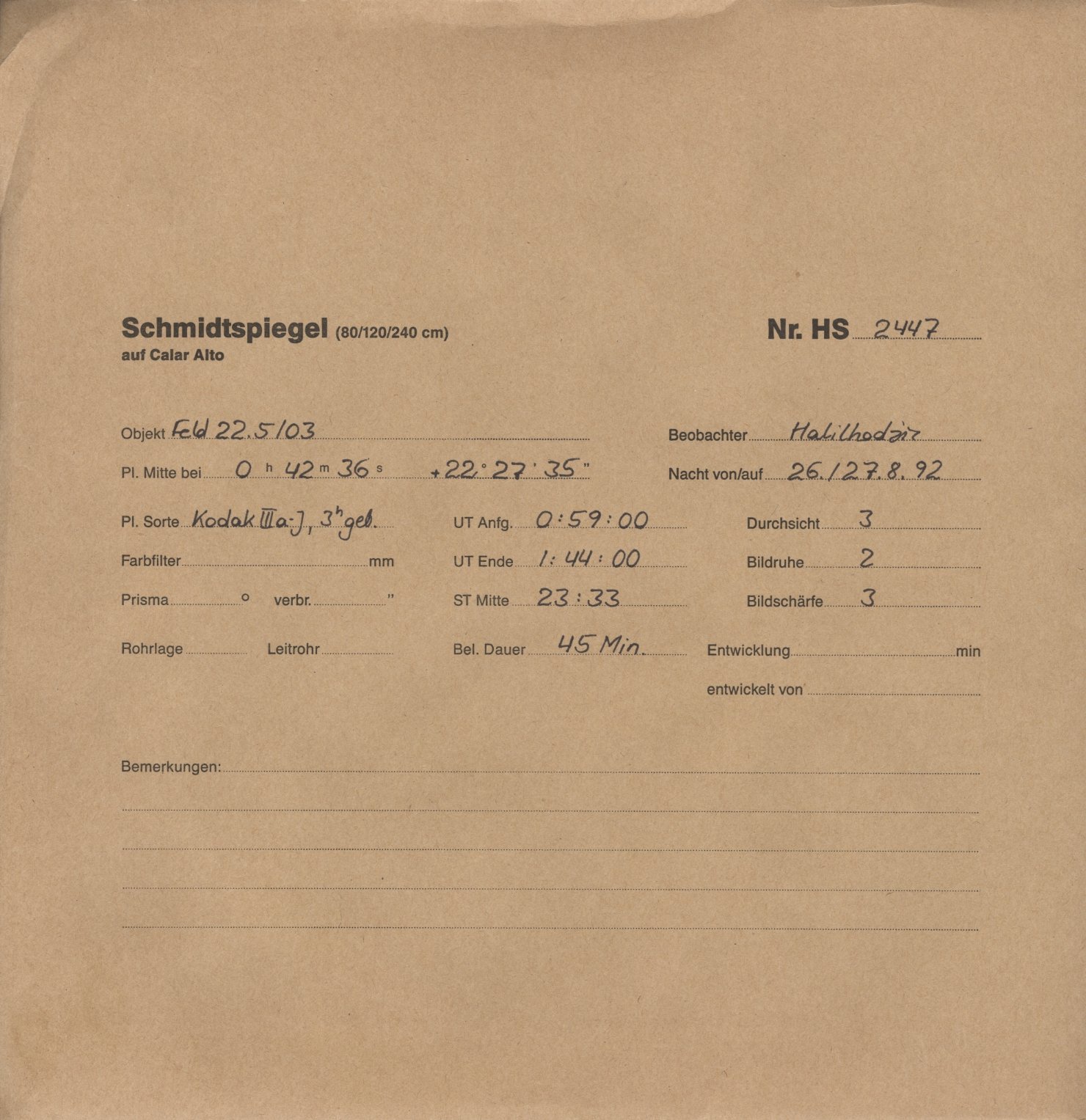 Plattenhuelle HS02447