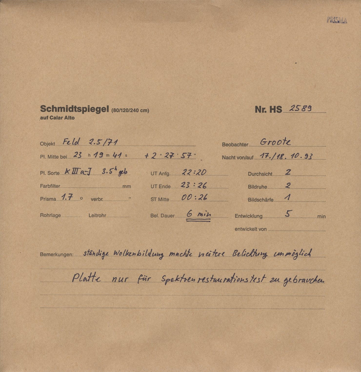 Plattenhuelle HS02589