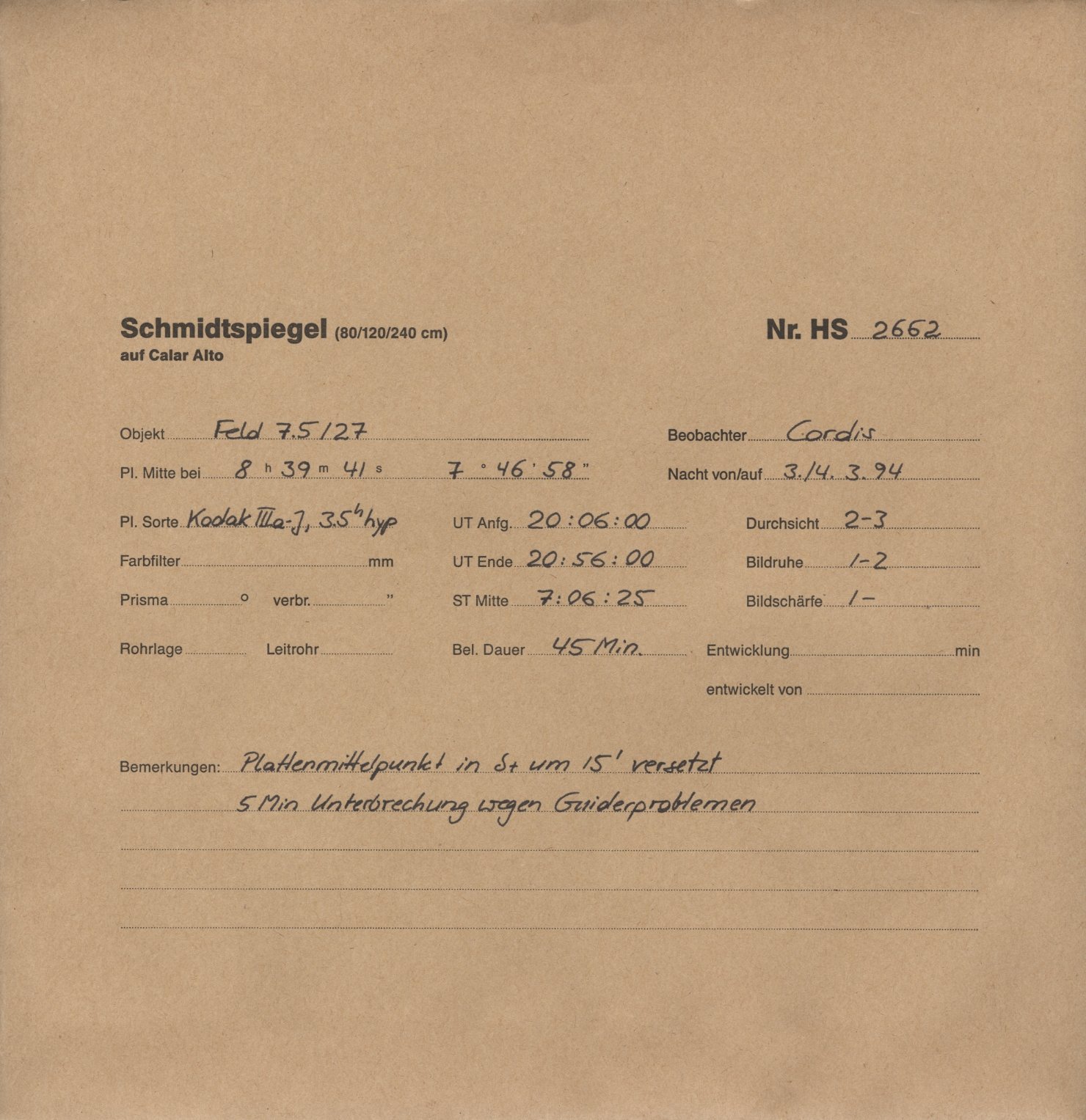 Plattenhuelle HS02662