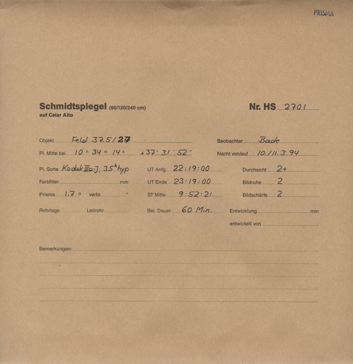 Plattenhuelle HS02701