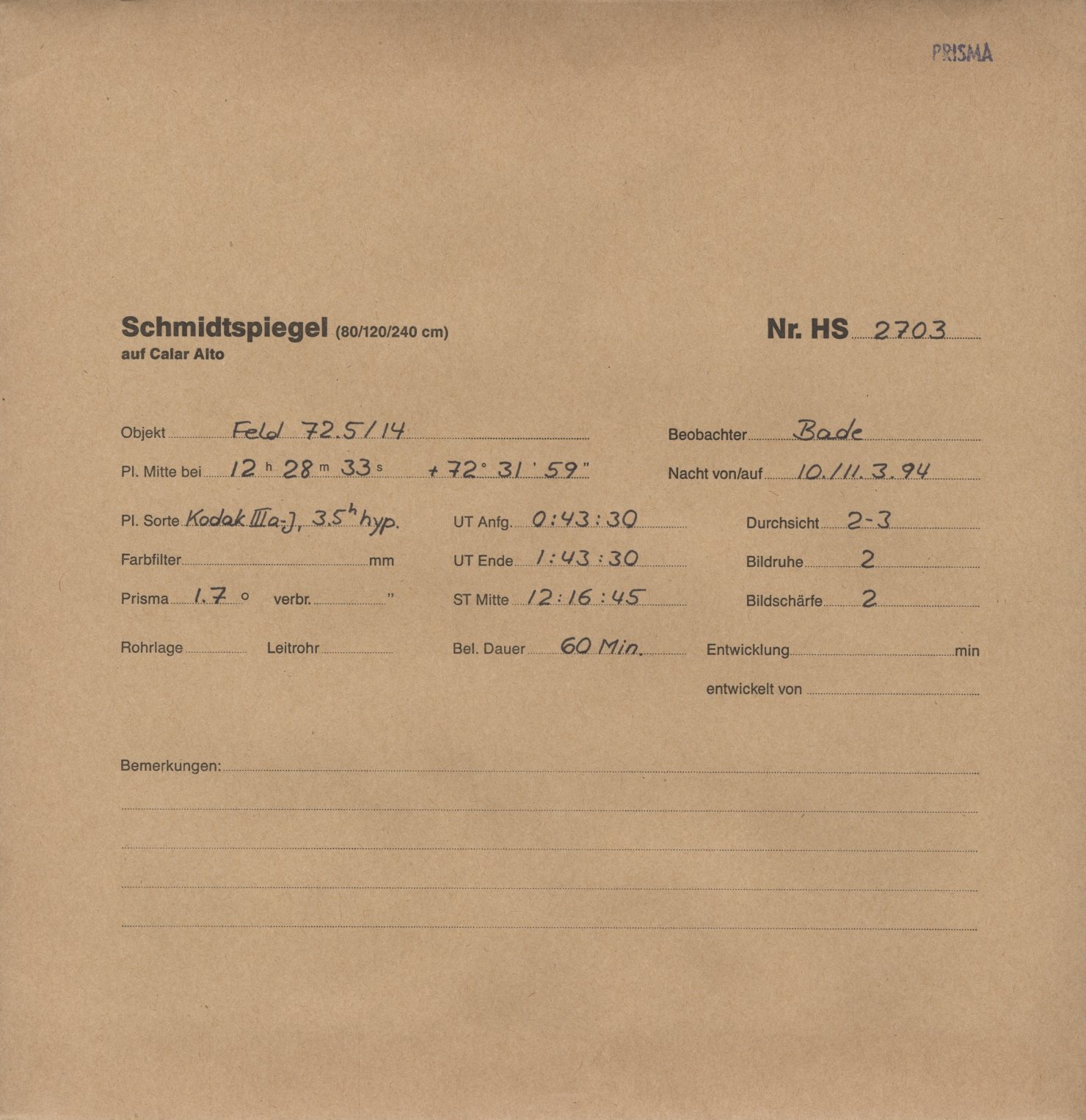 Plattenhuelle HS02703