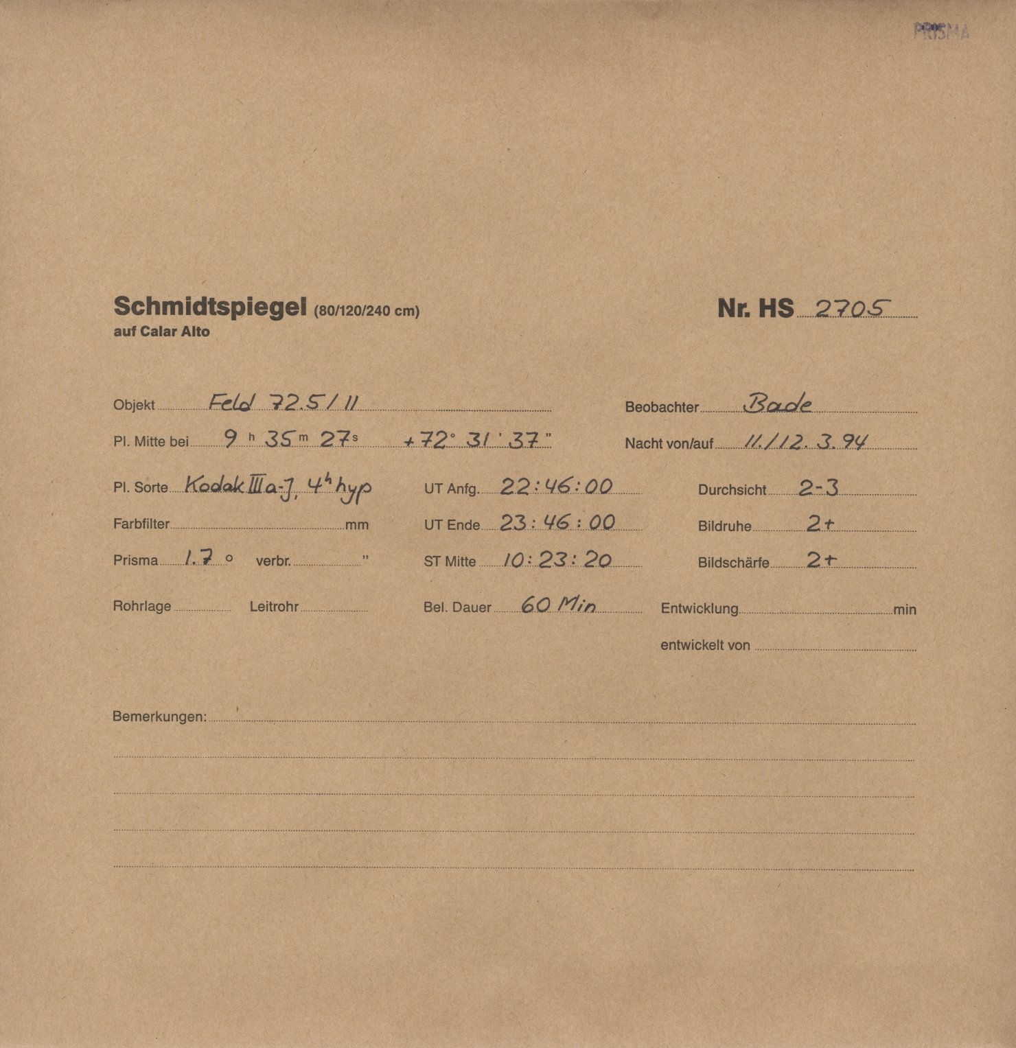 Plattenhuelle HS02705