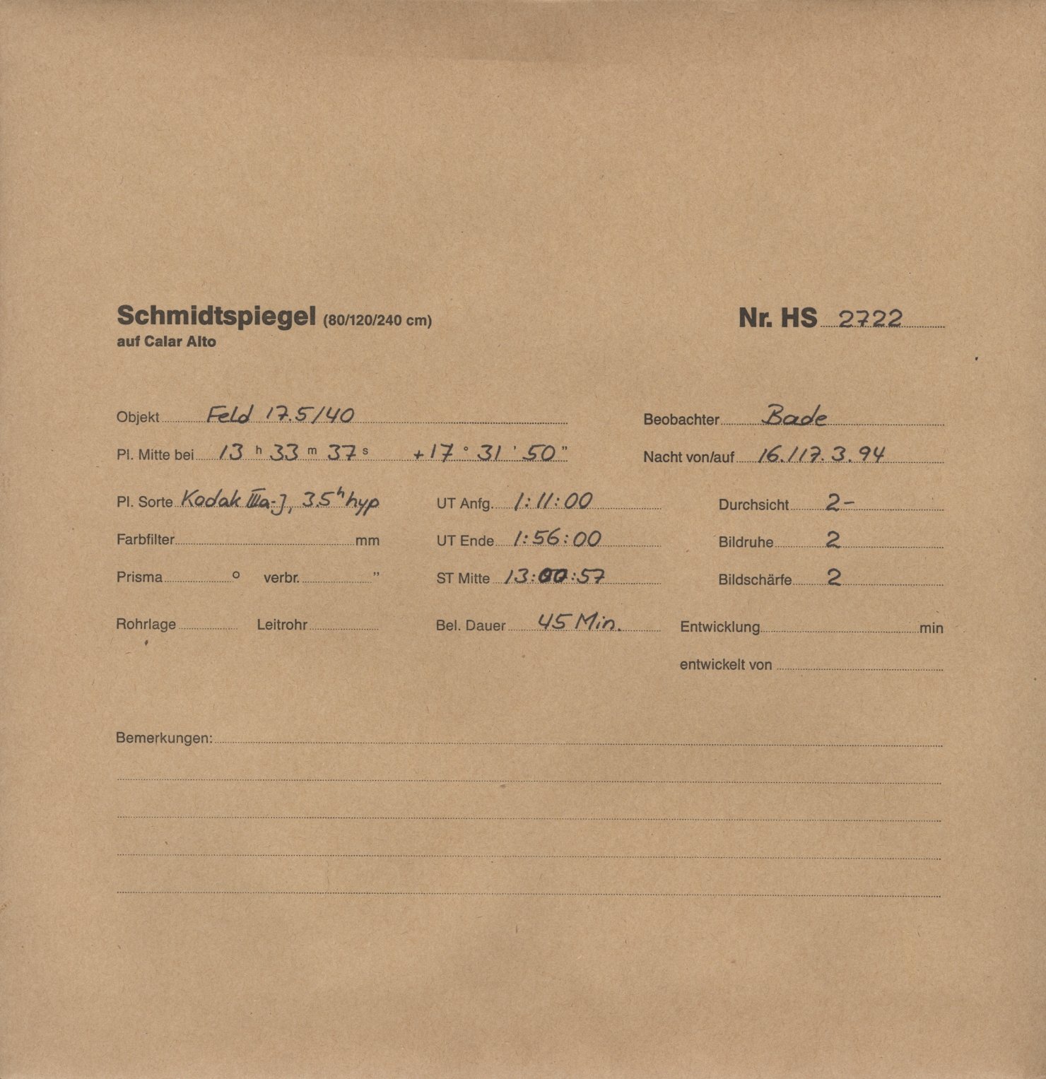 Plattenhuelle HS02722