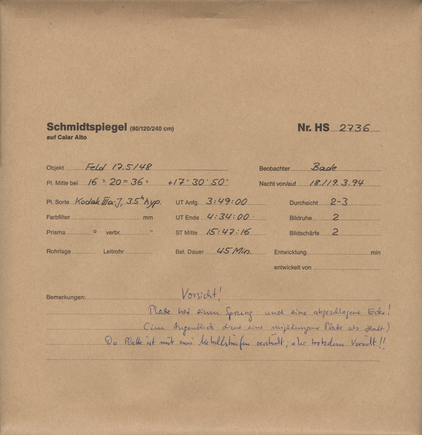 Plattenhuelle HS02736