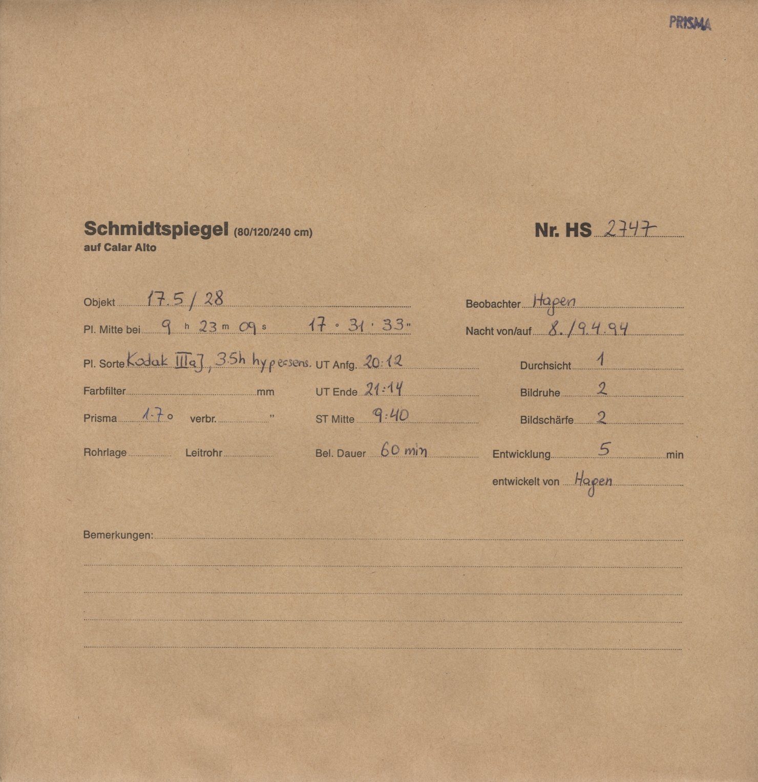 Plattenhuelle HS02747