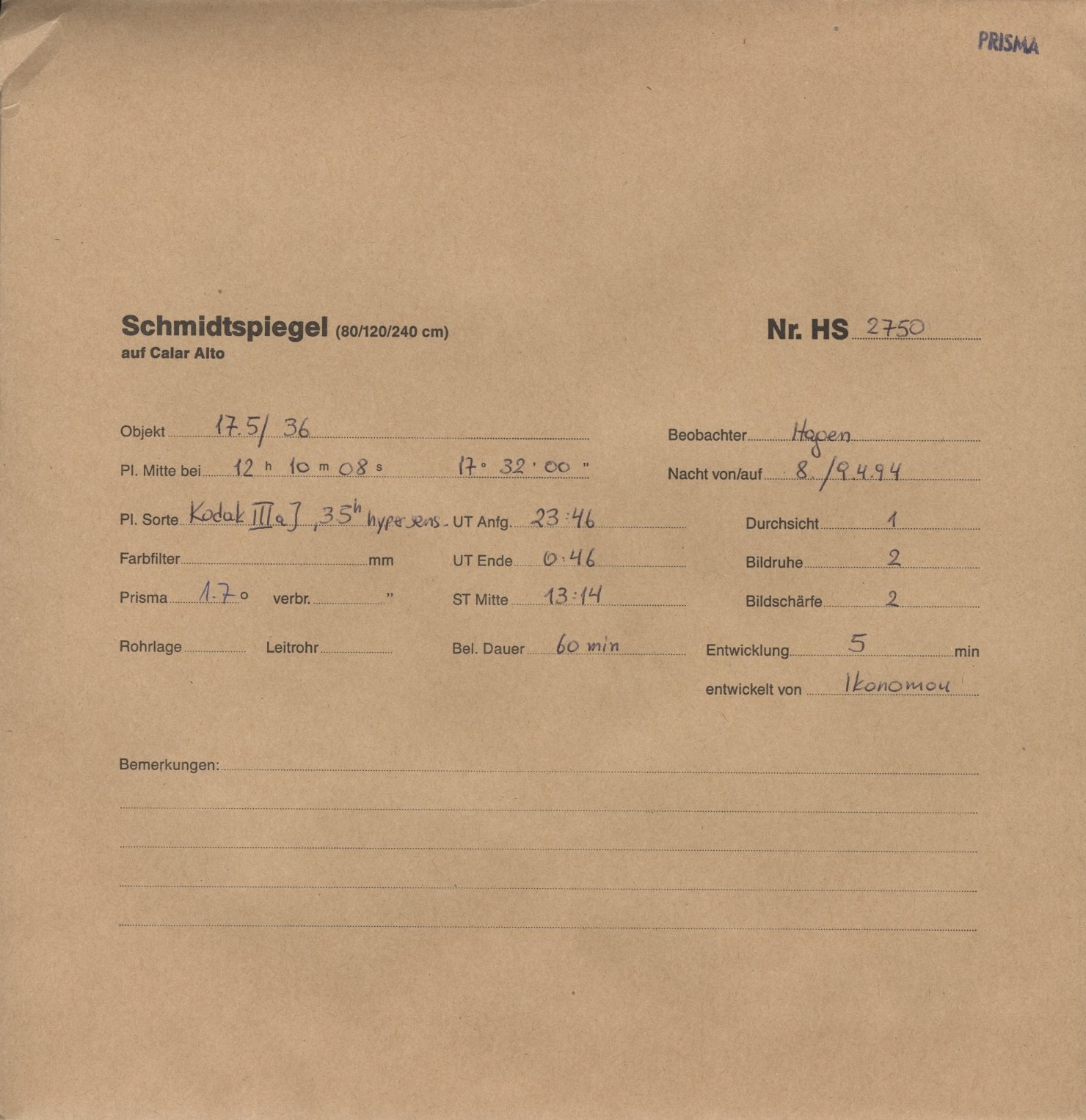 Plattenhuelle HS02750