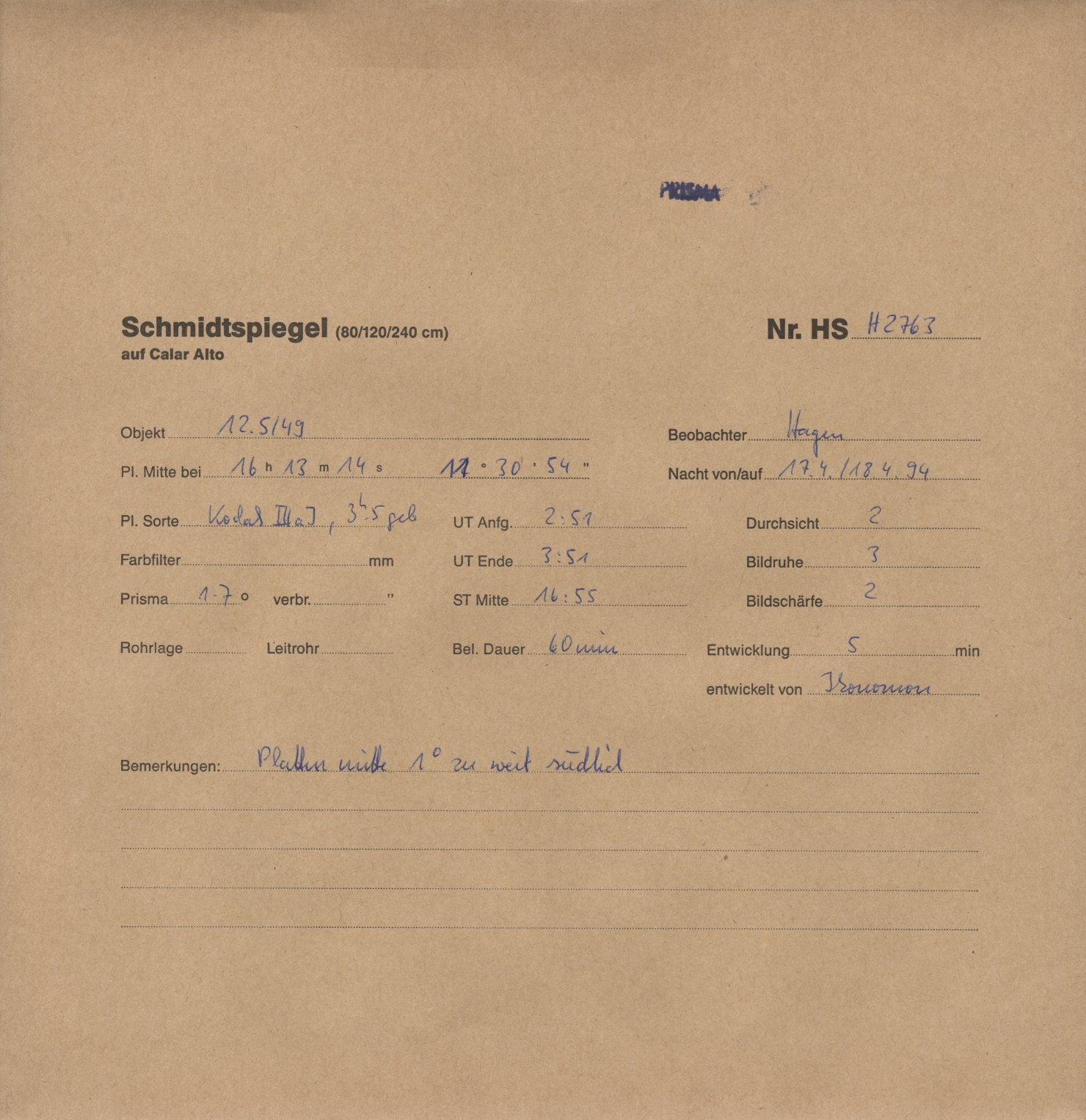 Plattenhuelle HS02763