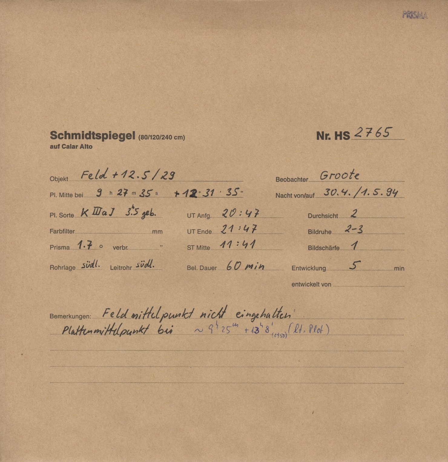 Plattenhuelle HS02765