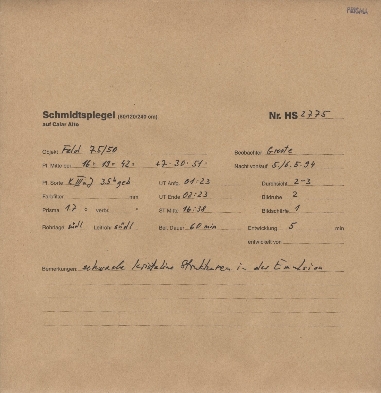 Plattenhuelle HS02775
