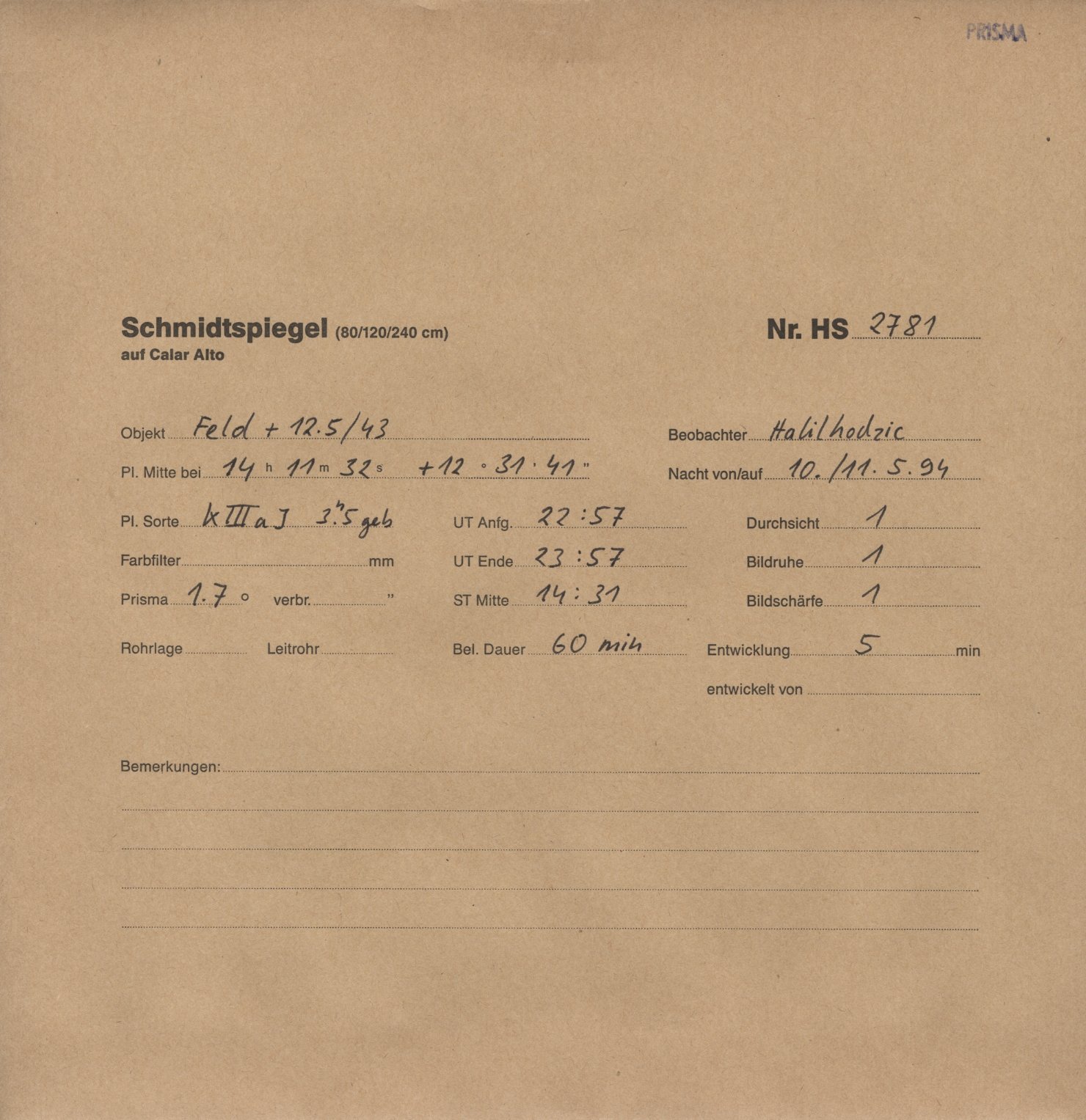 Plattenhuelle HS02781