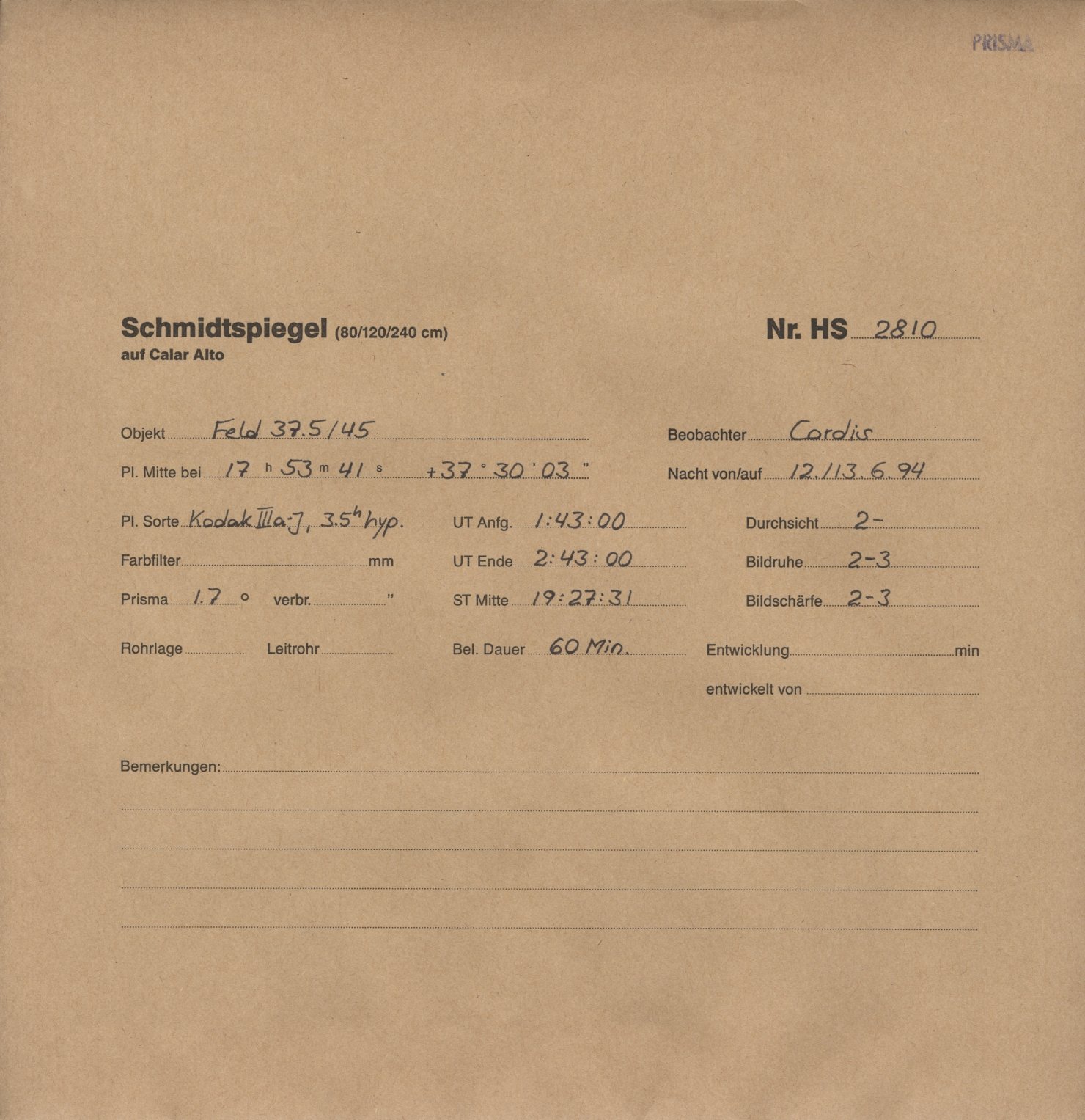 Plattenhuelle HS02810