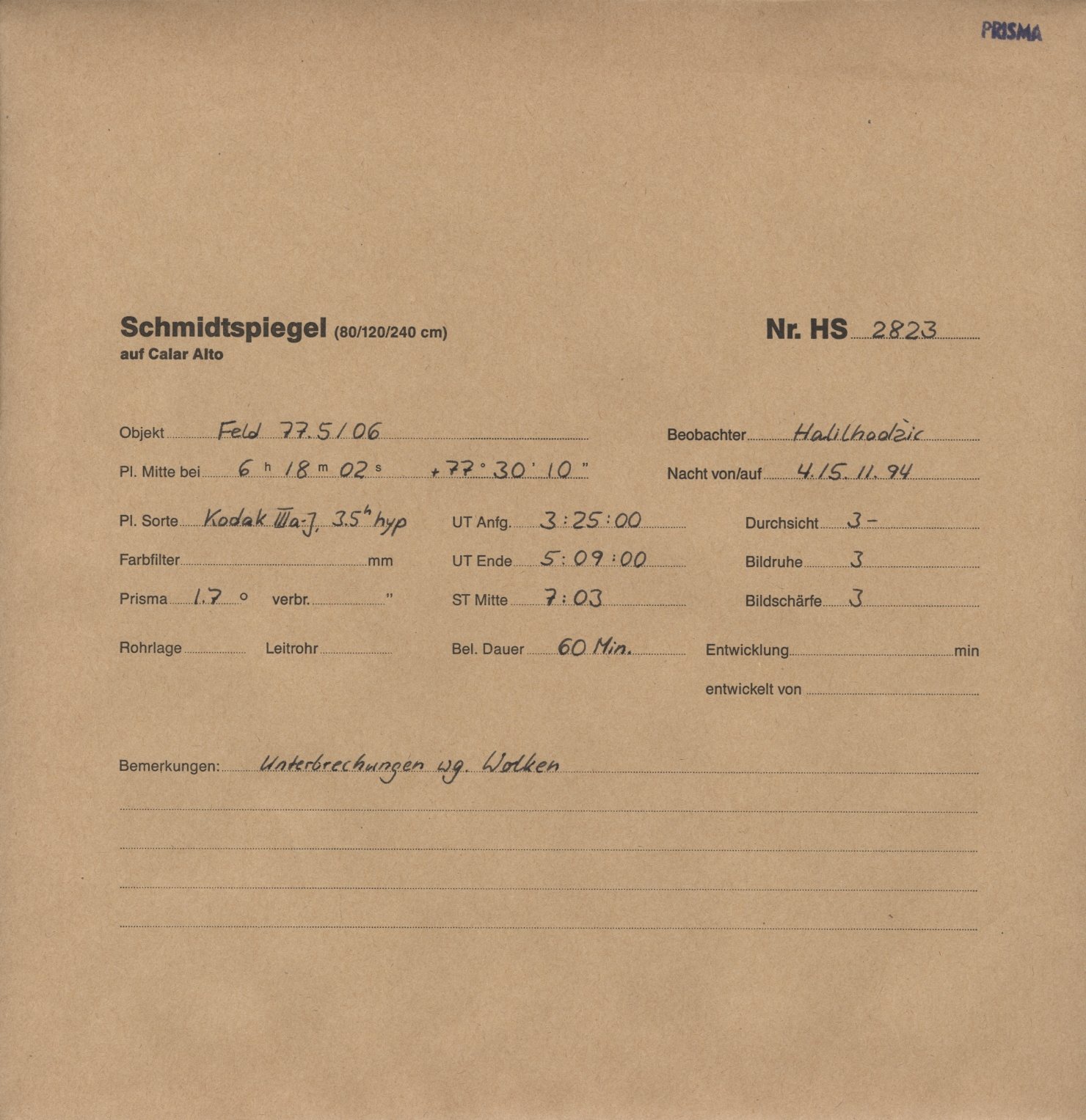 Plattenhuelle HS02823