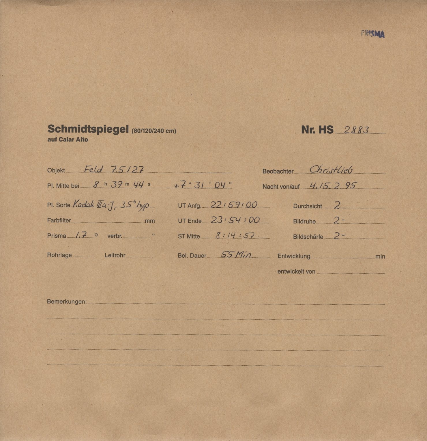 Plattenhuelle HS02883