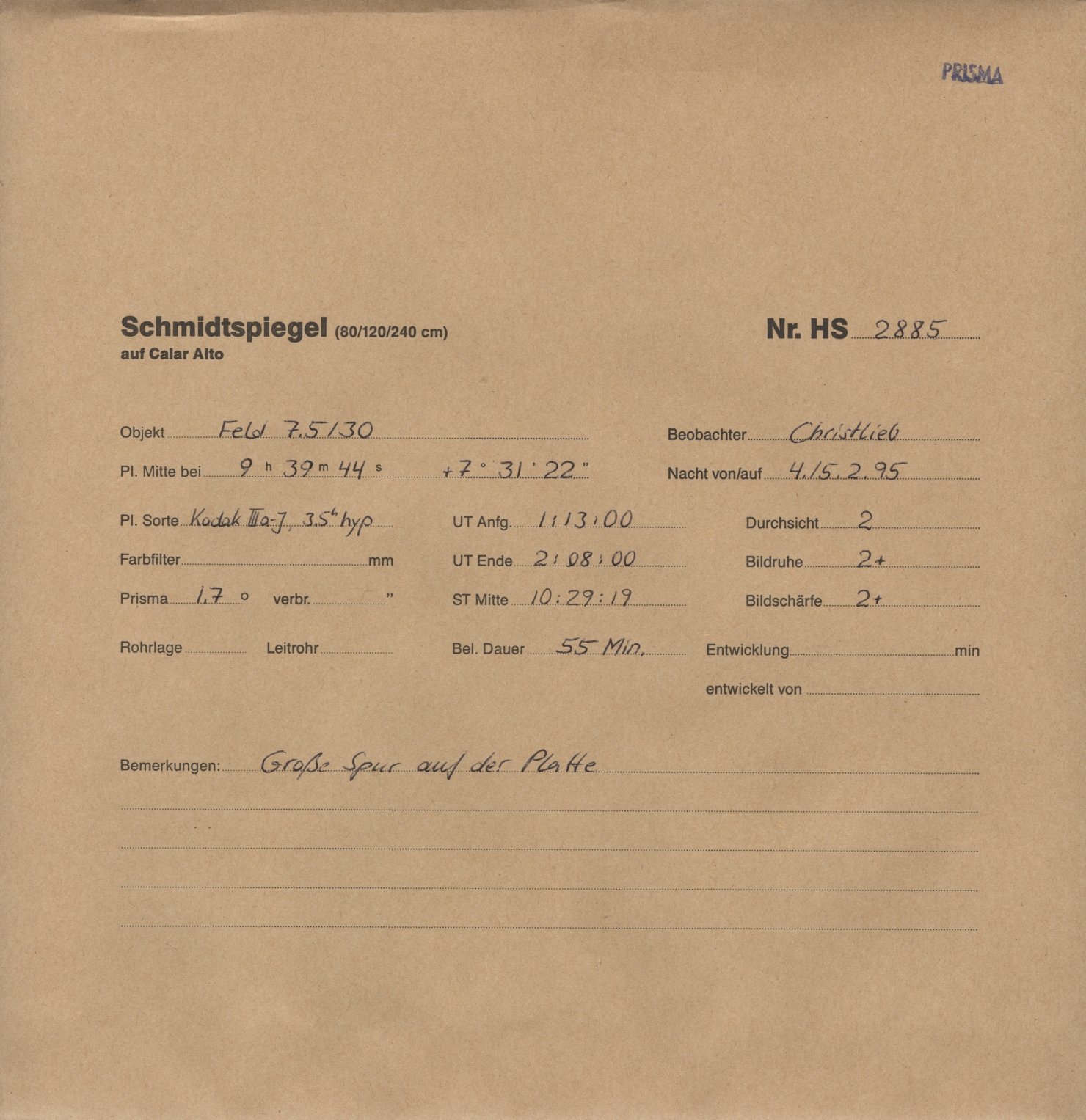 Plattenhuelle HS02885