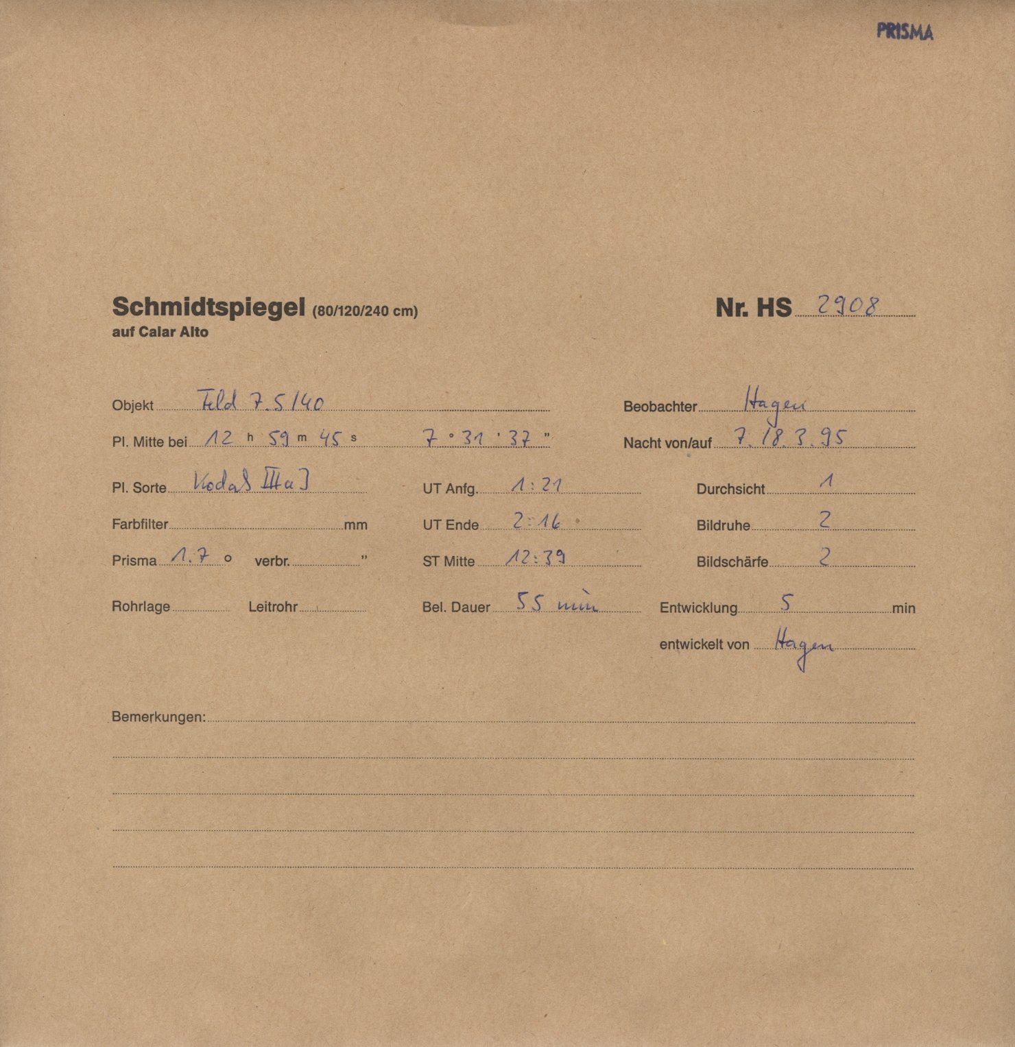 Plattenhuelle HS02908