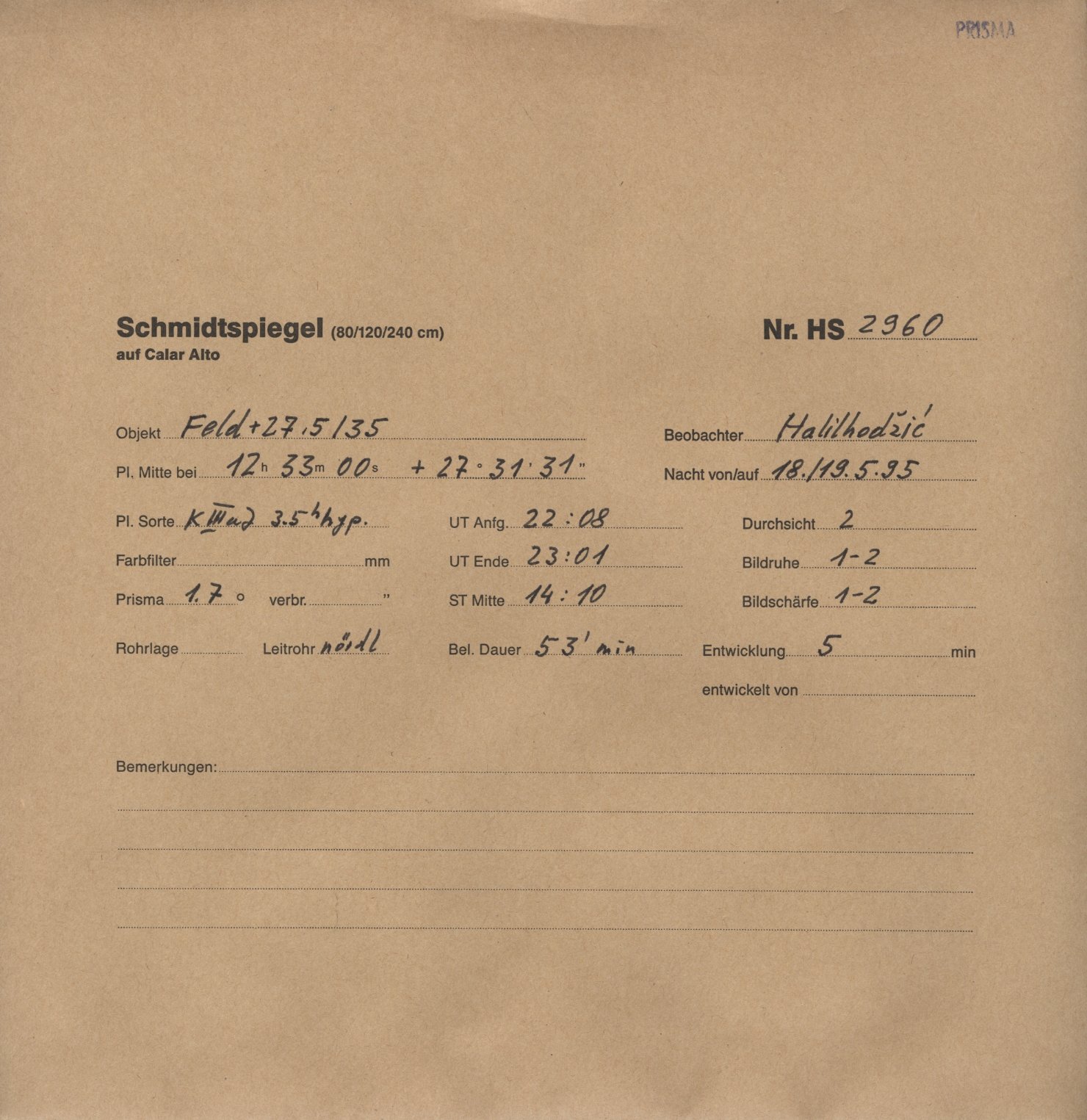 Plattenhuelle HS02960