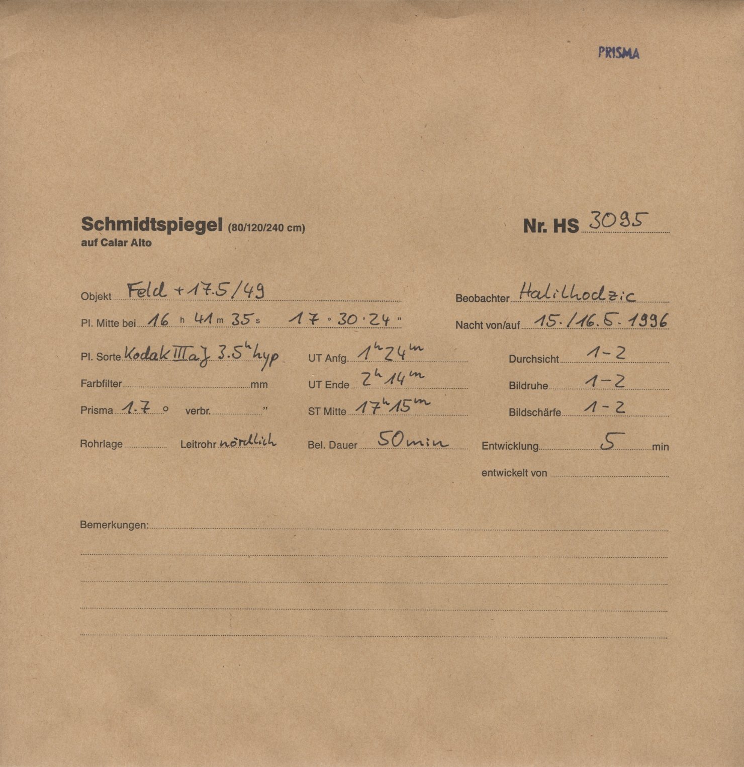 Plattenhuelle HS03095