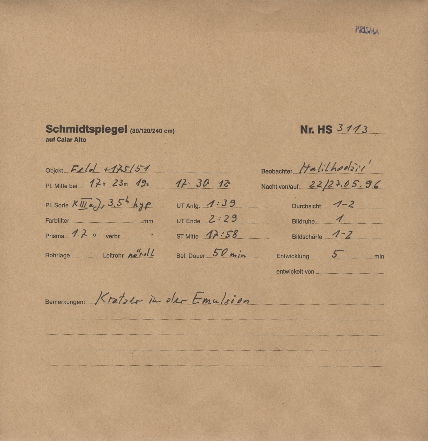Plattenhuelle HS03113