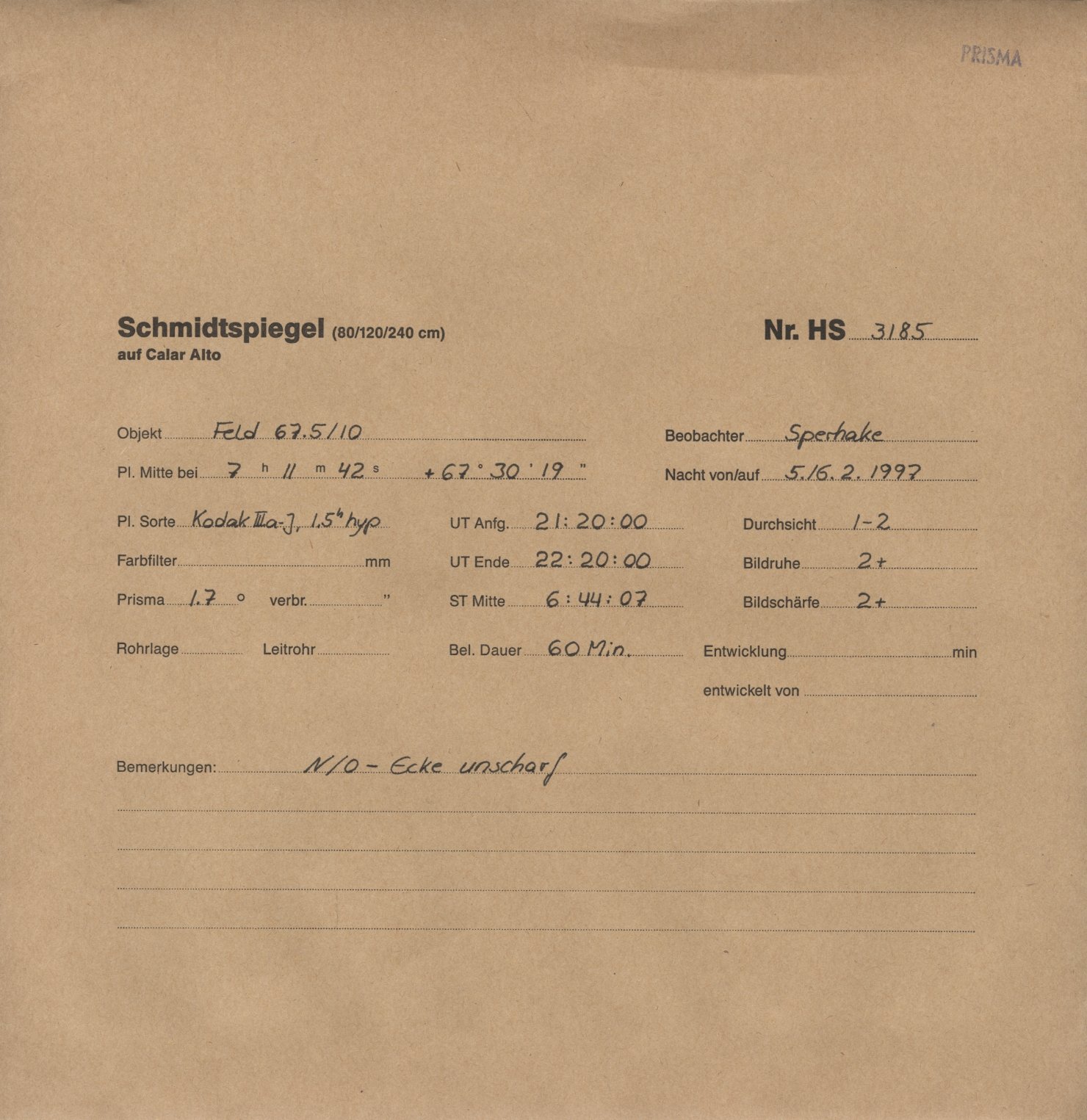 Plattenhuelle HS03185