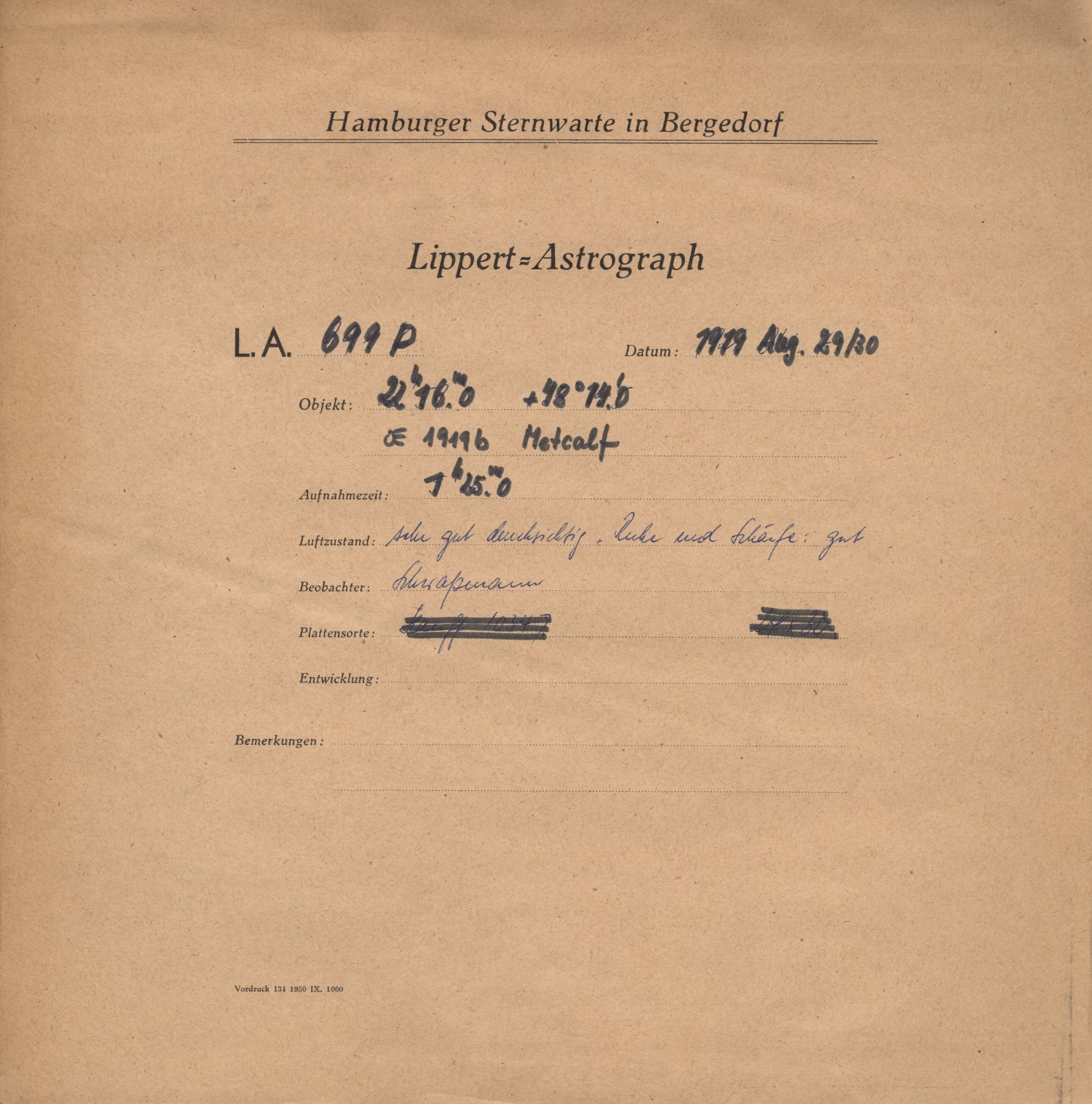 Plattenhuelle LA00699