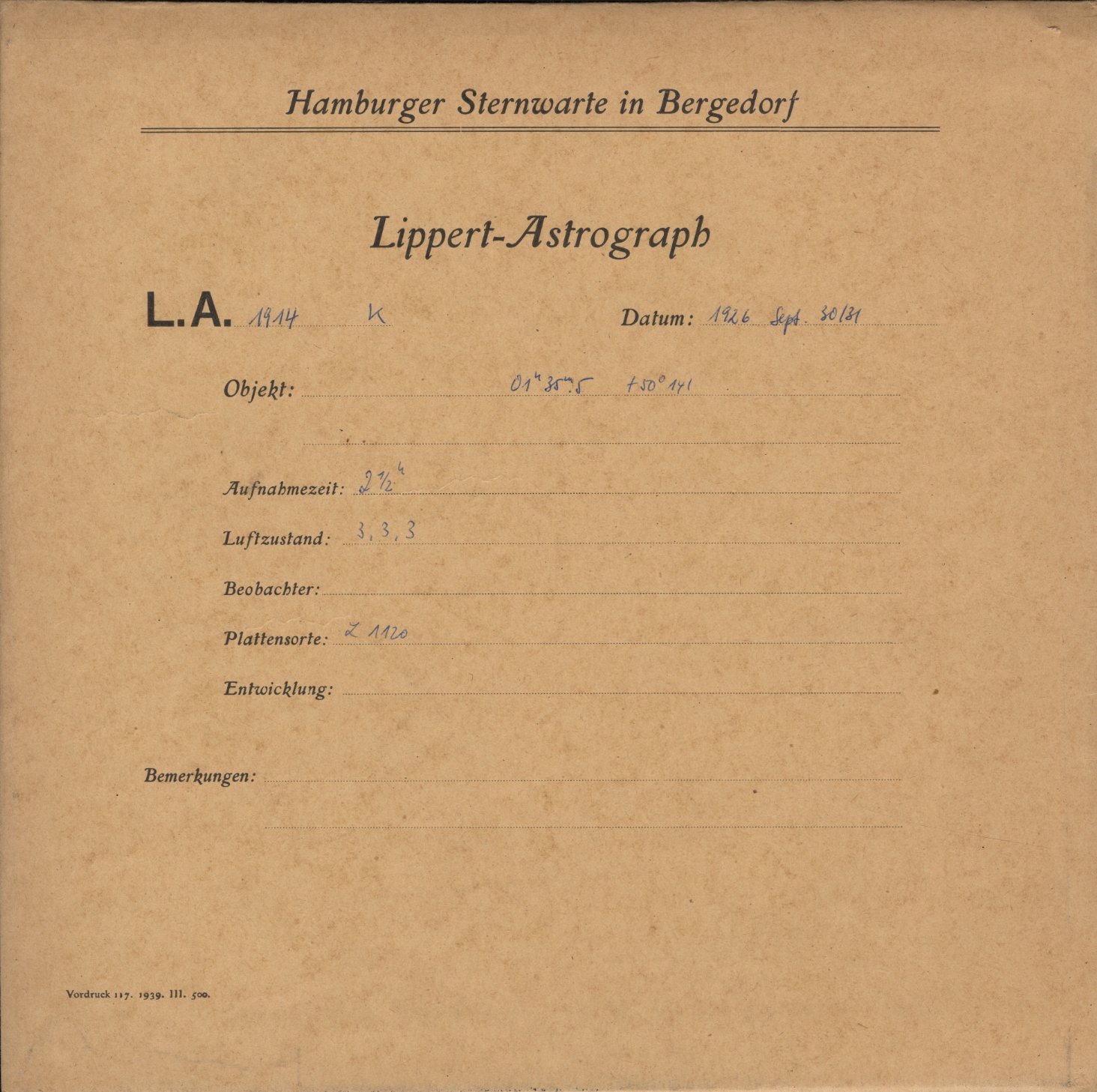 Plattenhuelle LA01914