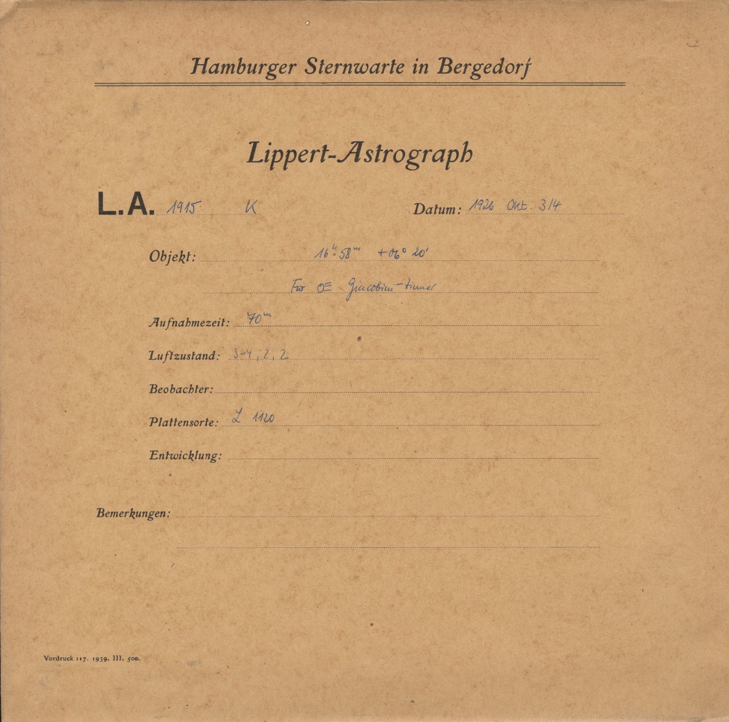 Plattenhuelle LA01915