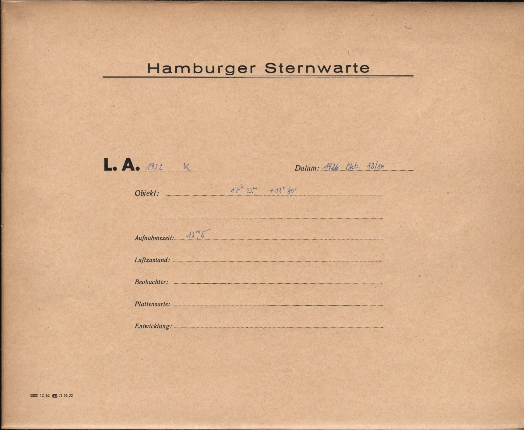 Plattenhuelle LA01922