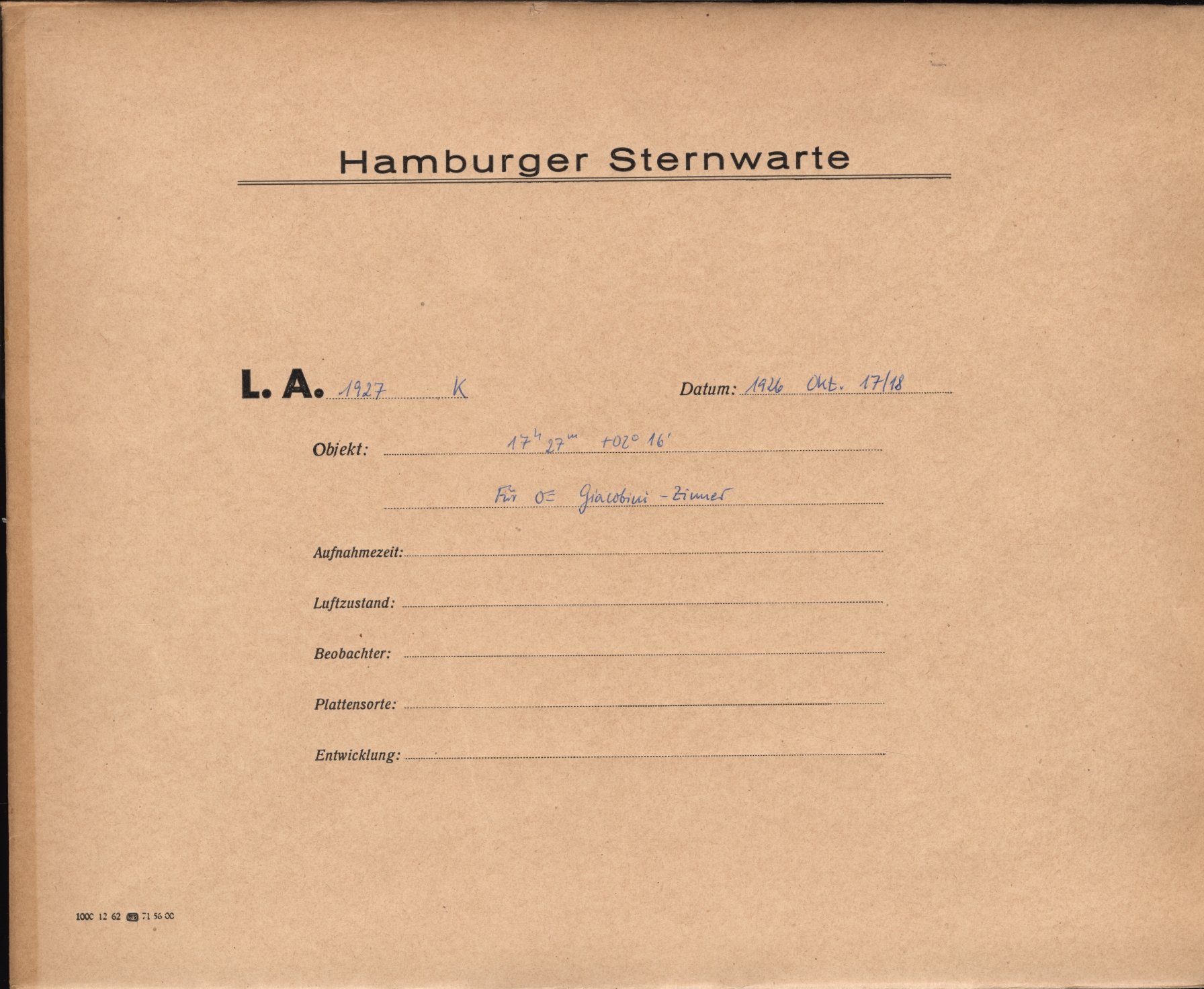 Plattenhuelle LA01927