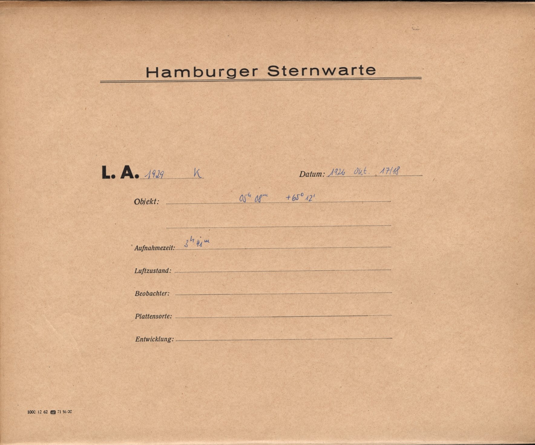 Plattenhuelle LA01929