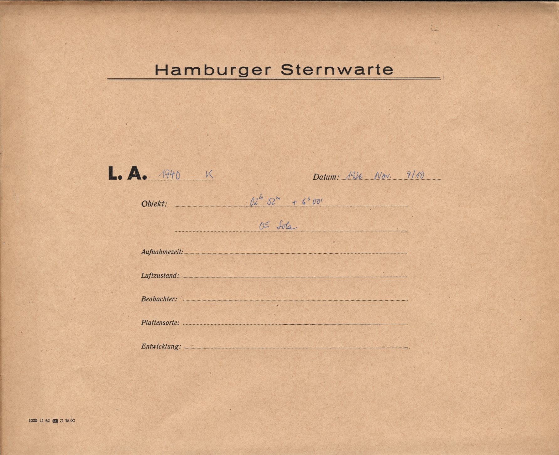 Plattenhuelle LA01940