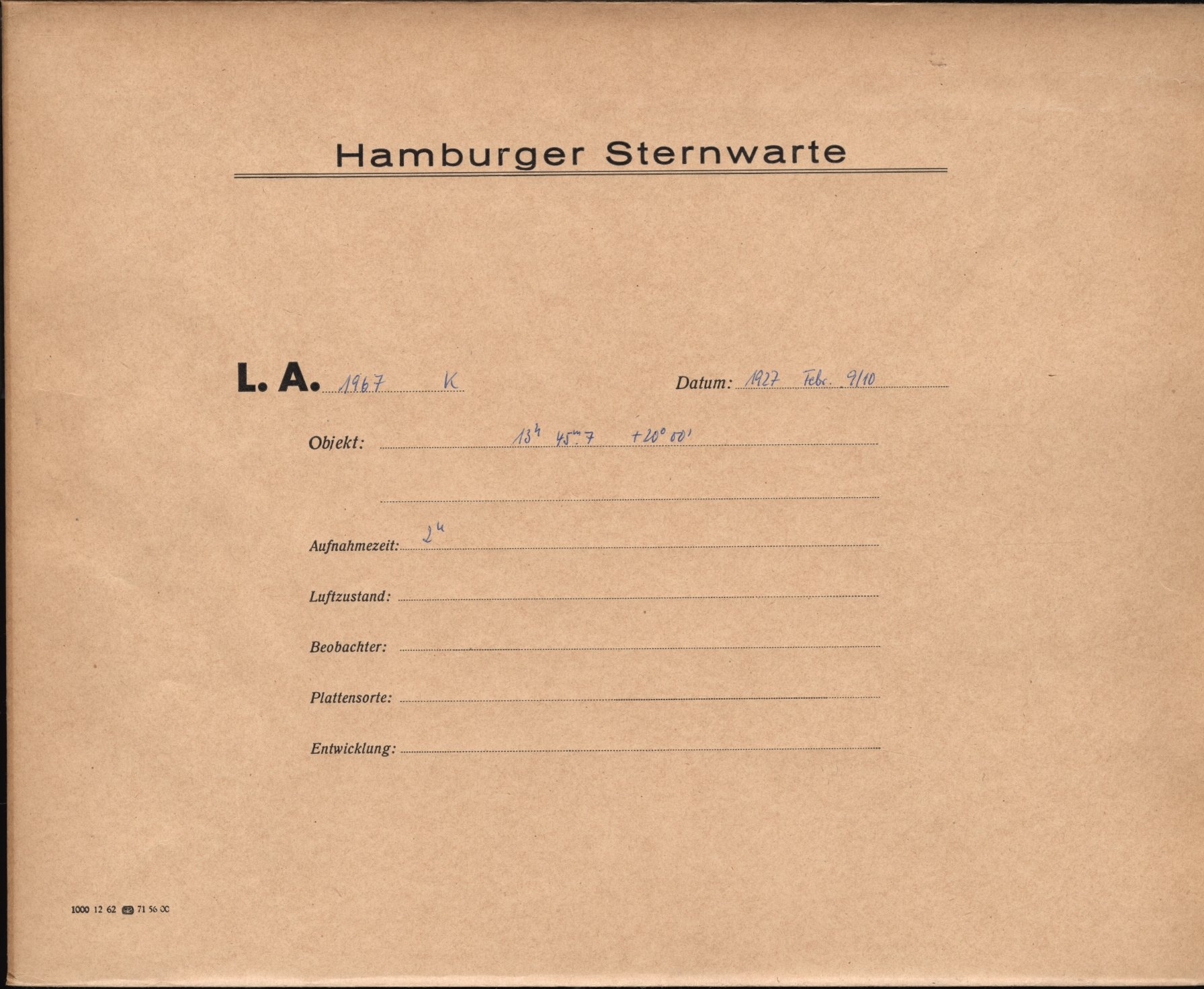 Plattenhuelle LA01967