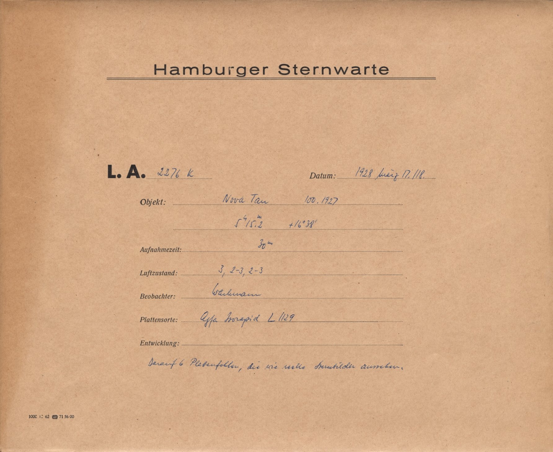 Plattenhuelle LA02276