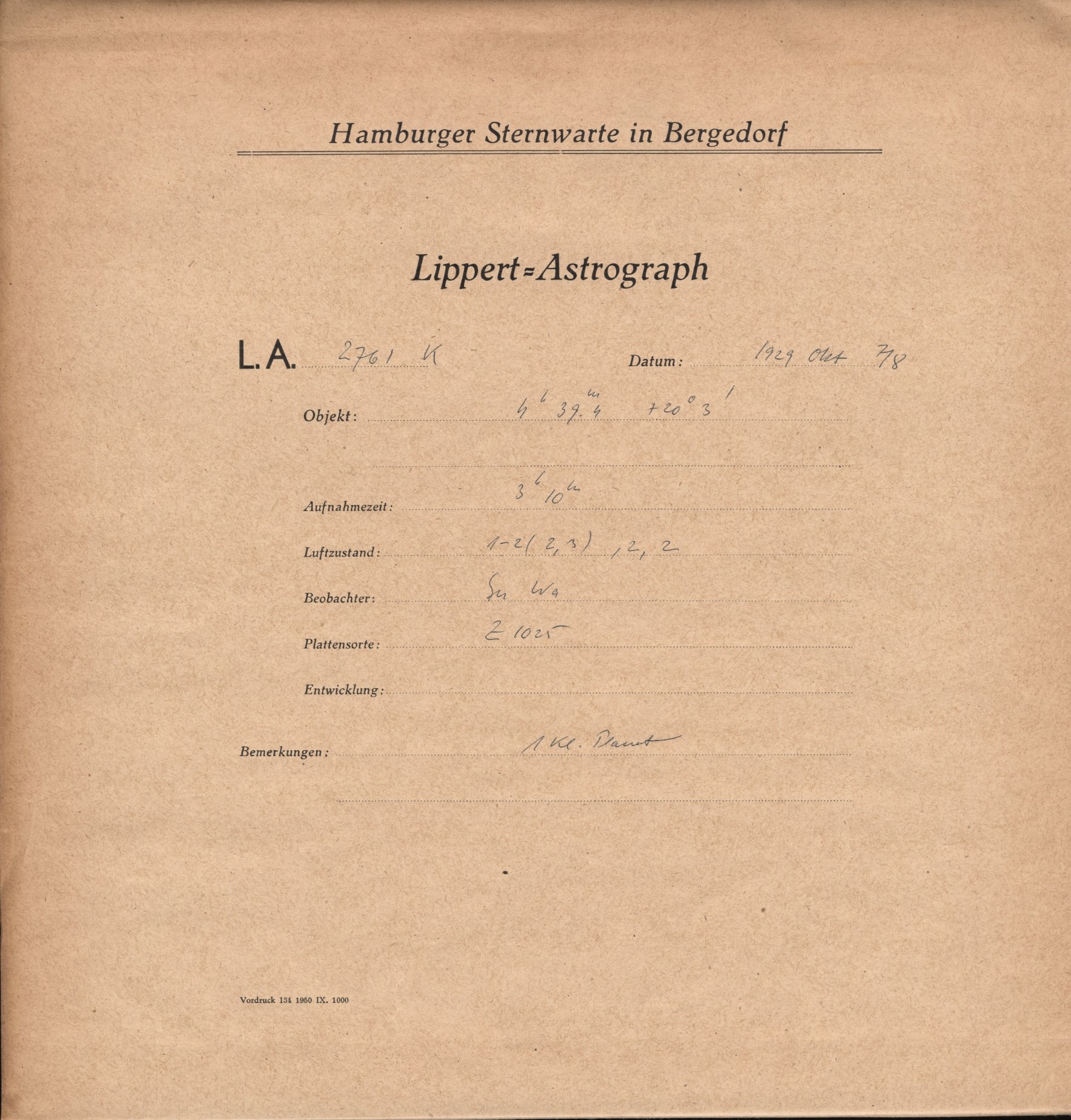 Plattenhuelle LA02761