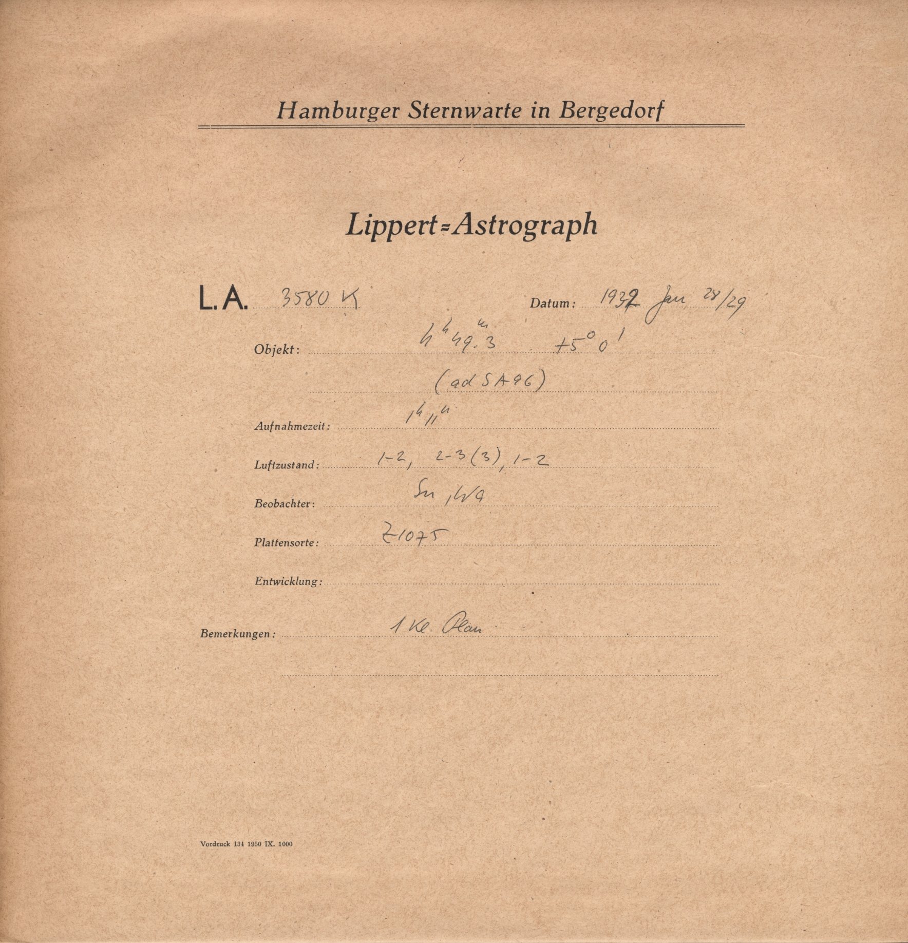 Plattenhuelle LA03580