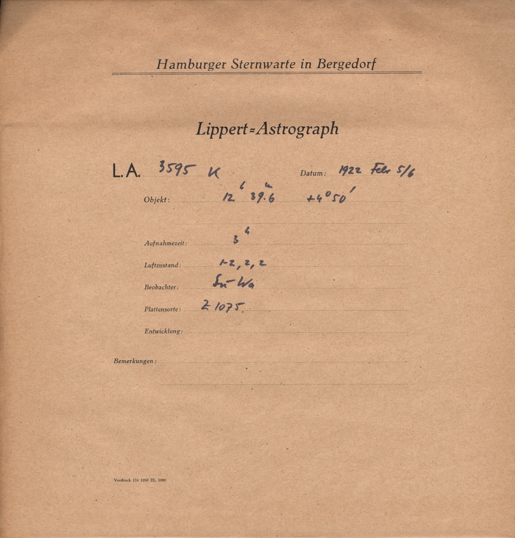 Plattenhuelle LA03595