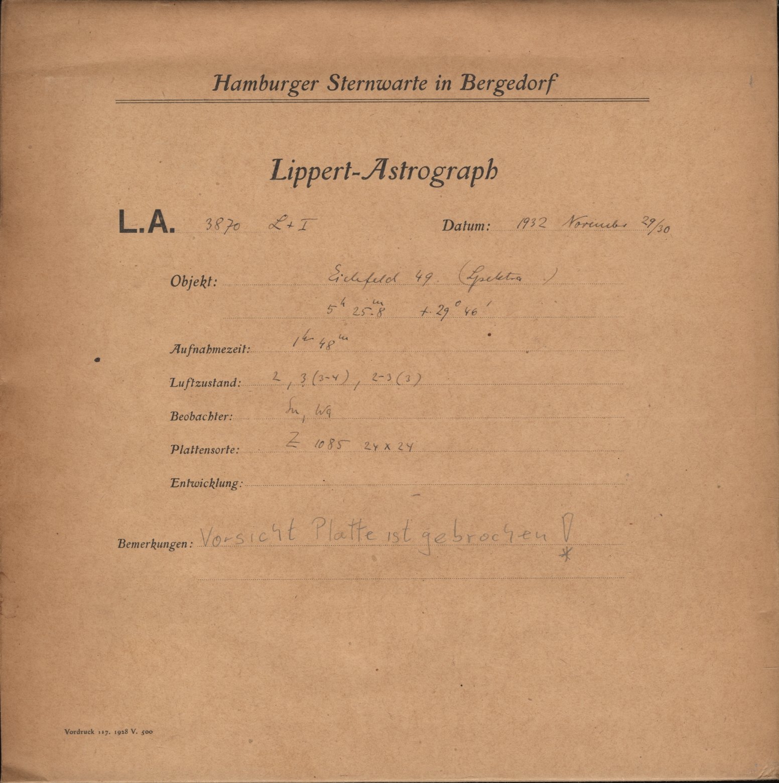 Plattenhuelle LA03870