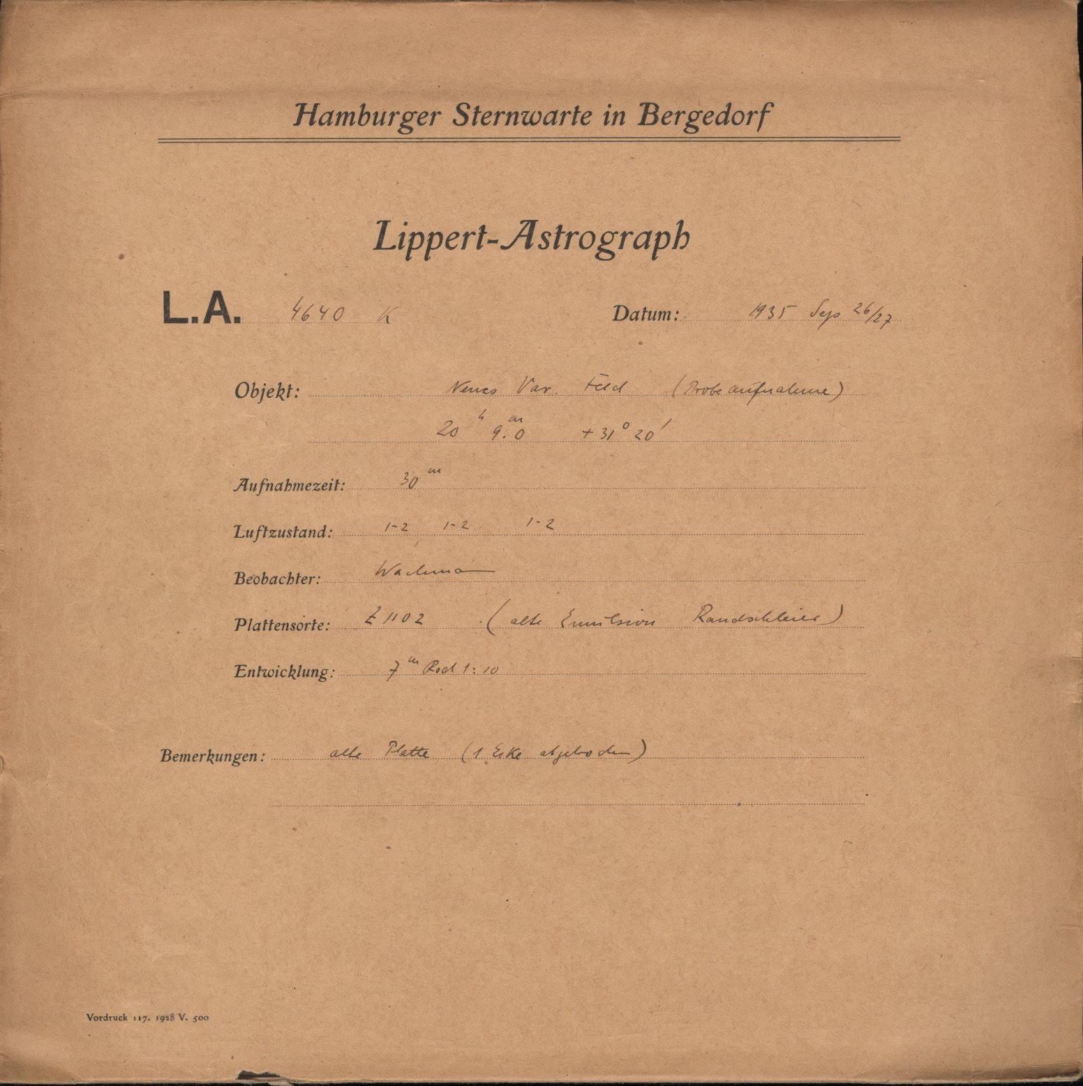 Plattenhuelle LA04640