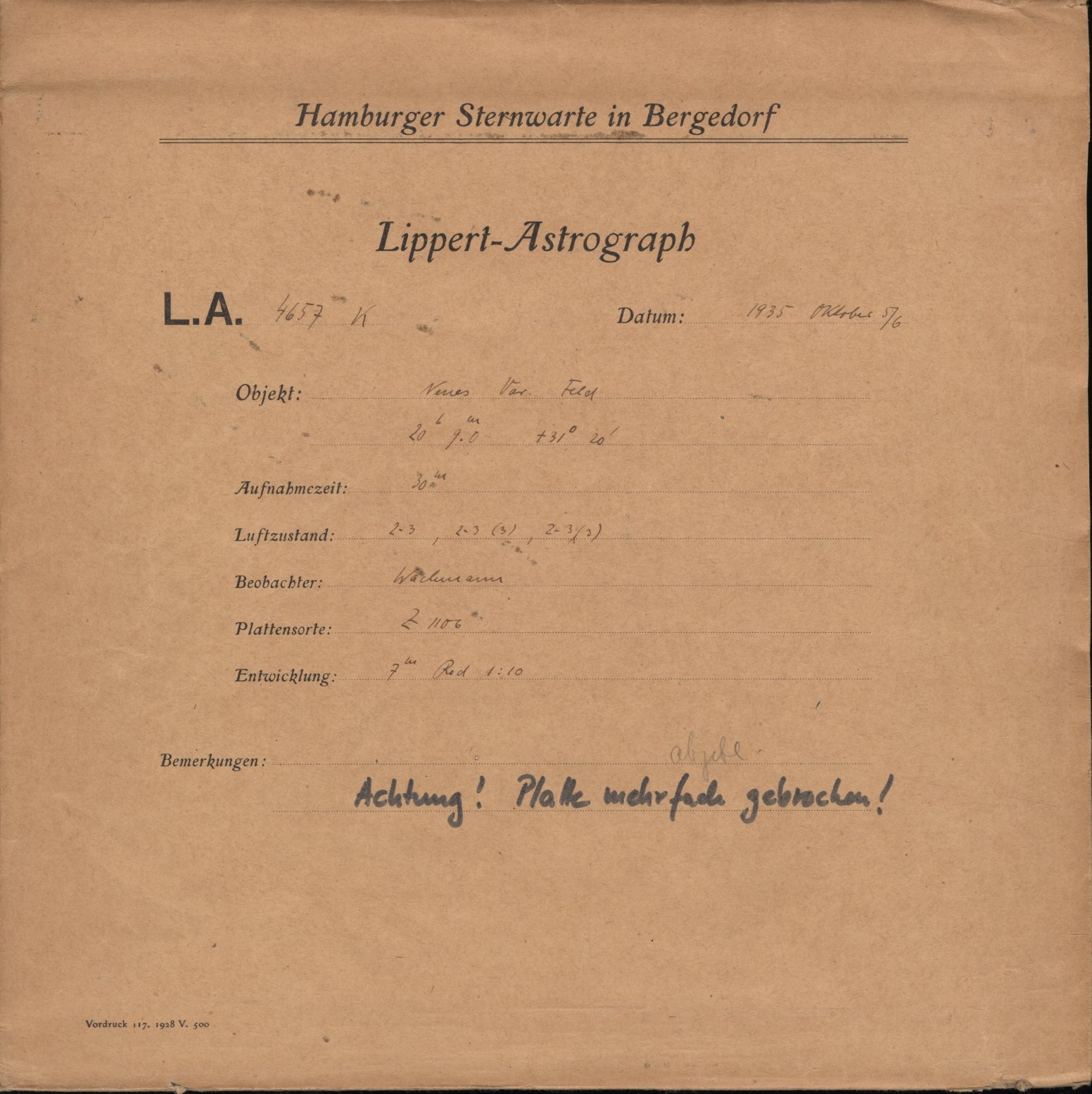 Plattenhuelle LA04657